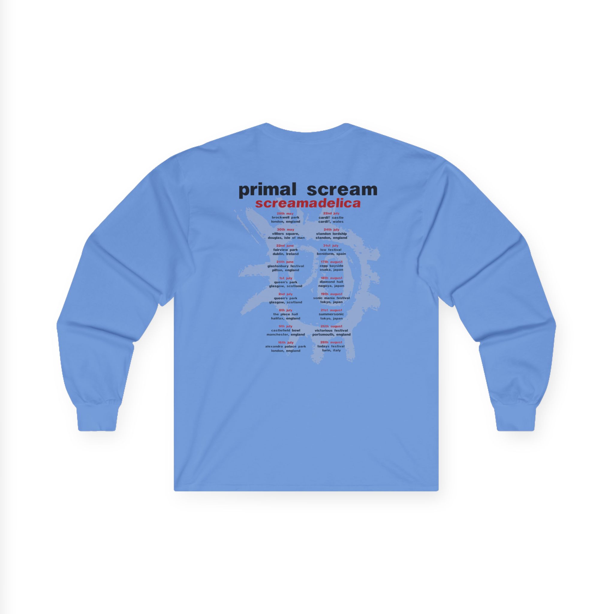 Primal Scream Screamadelica Tour Unisex Ultra Cotton Long Sleeve Tee