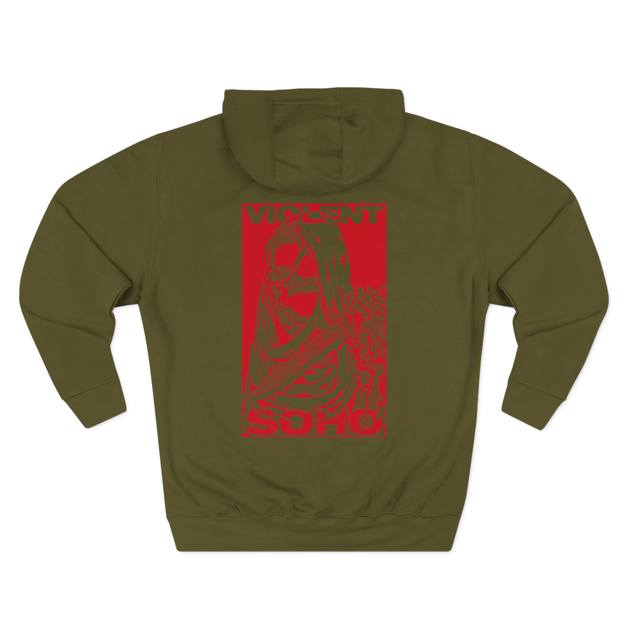 Violent Soho Skull Three-Panel Fleece Hoodie