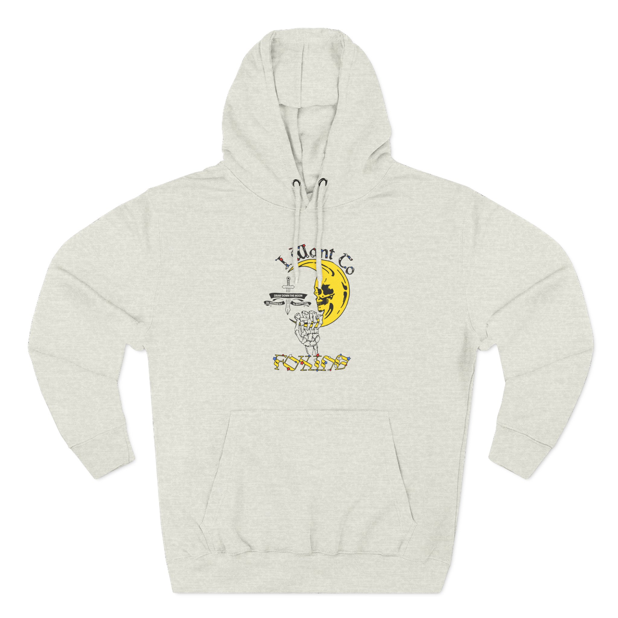 Foxing Draw Down Three-Panel Fleece Hoodie