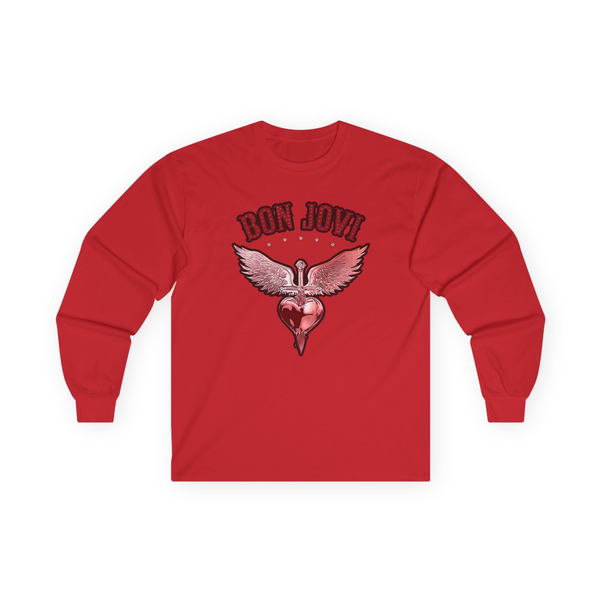 Bon Jovi Forever Red H&d Unisex Ultra Cotton Long Sleeve Tee