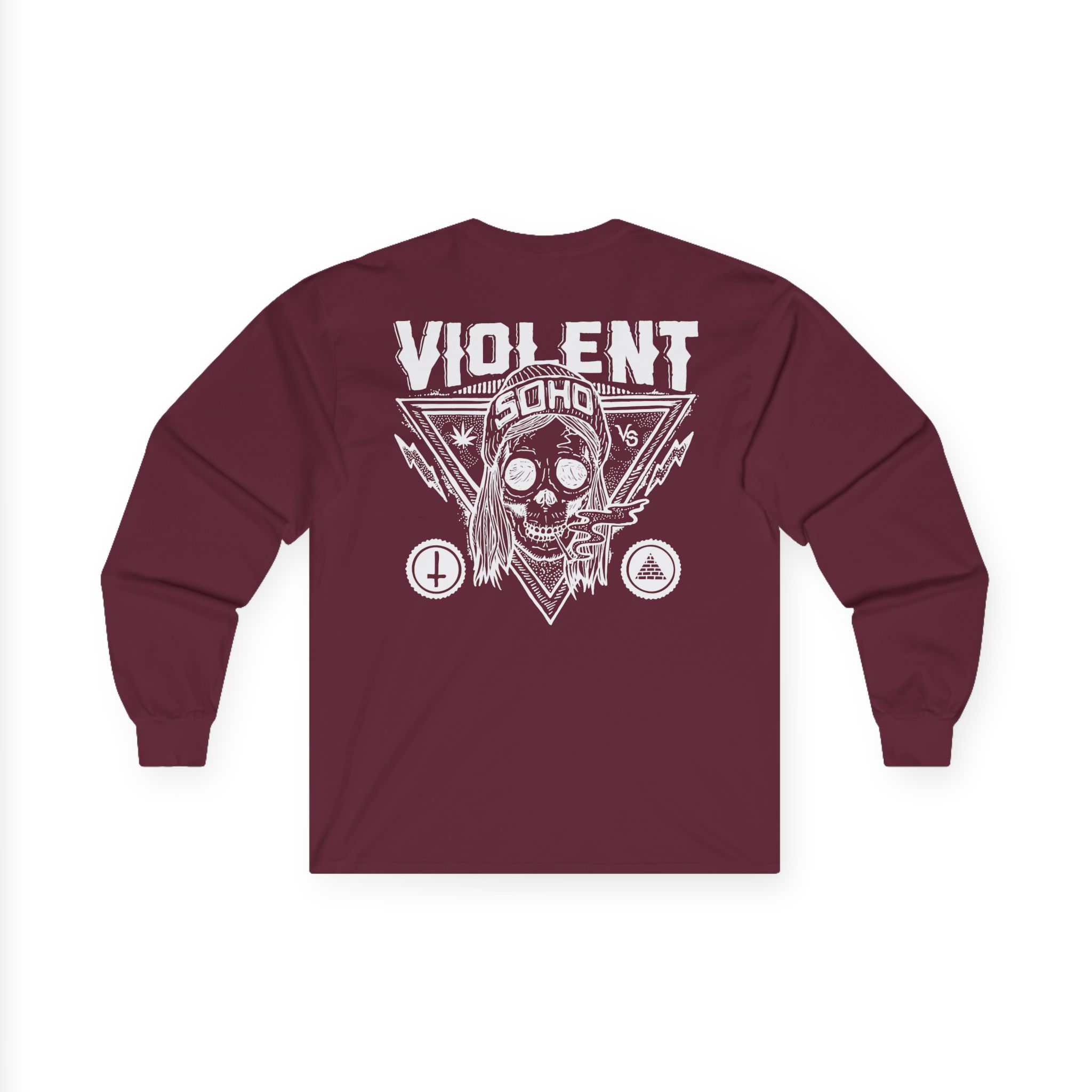 Violent Soho Blazin Skull Unisex Ultra Cotton Long Sleeve Tee