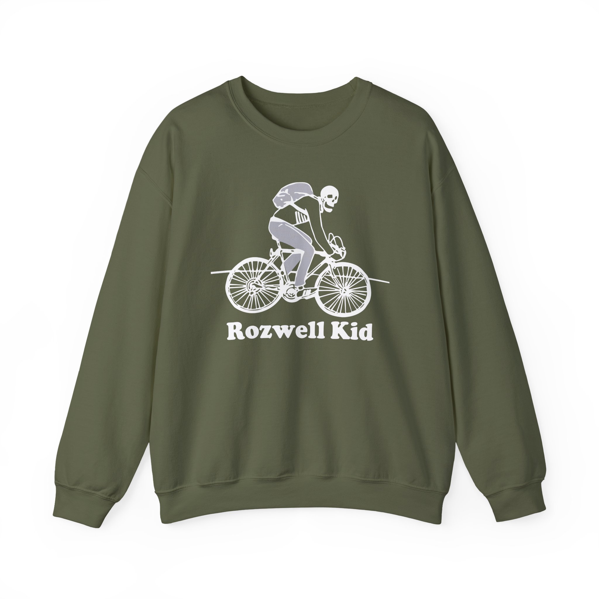 Rozwell Kid Bicycle Skeleton Unisex Heavy Blendâ„¢ Crewneck Sweatshirt