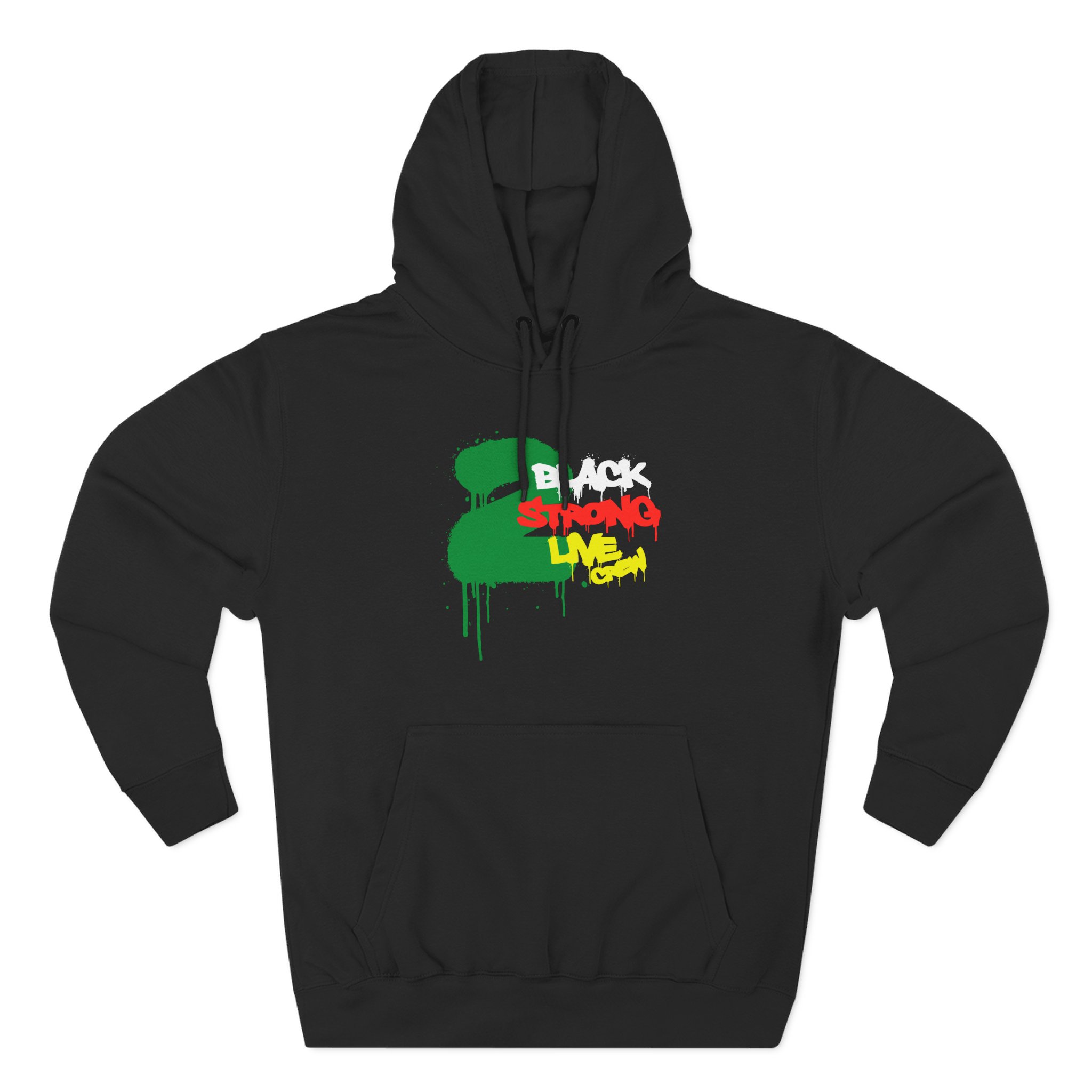 2 Live Crew Black Strong Three-Panel Fleece Hoodie