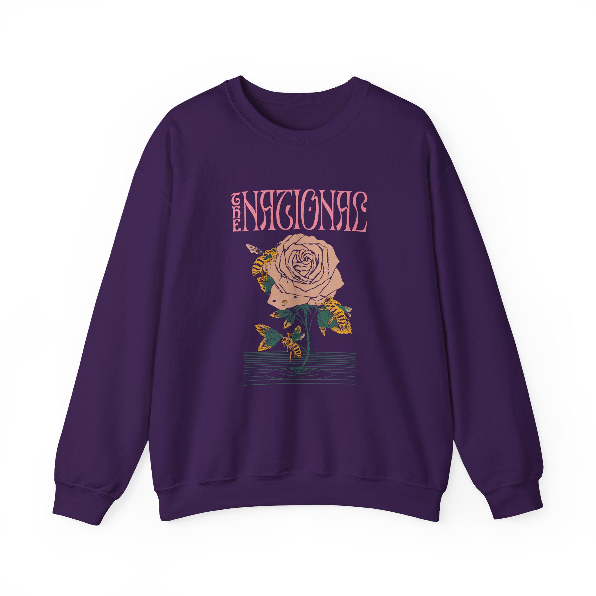 The National Bees & Flower Unisex Heavy Blend Crewneck Sweatshirt