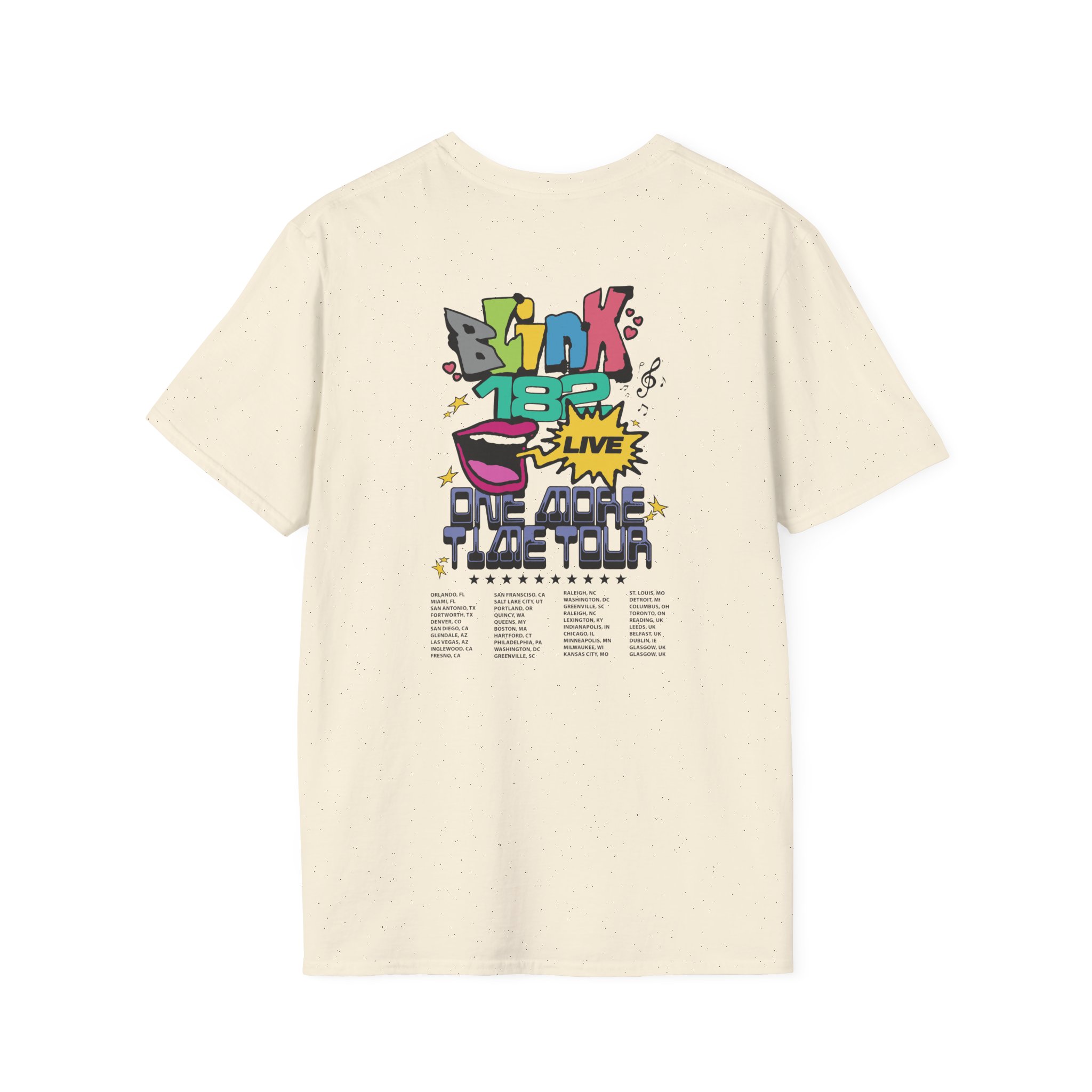 Blink 182 One More Time Tour Unisex Softstyle T-Shirt