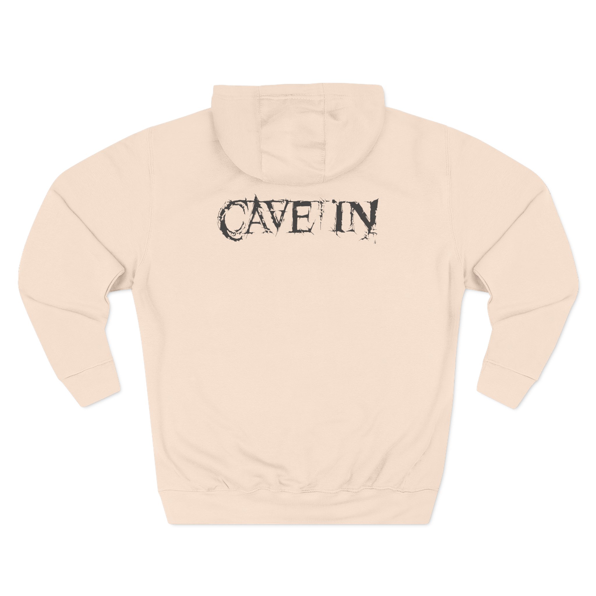 Cave in Satellite: Blackened Three-Panel Fleece Hoodie