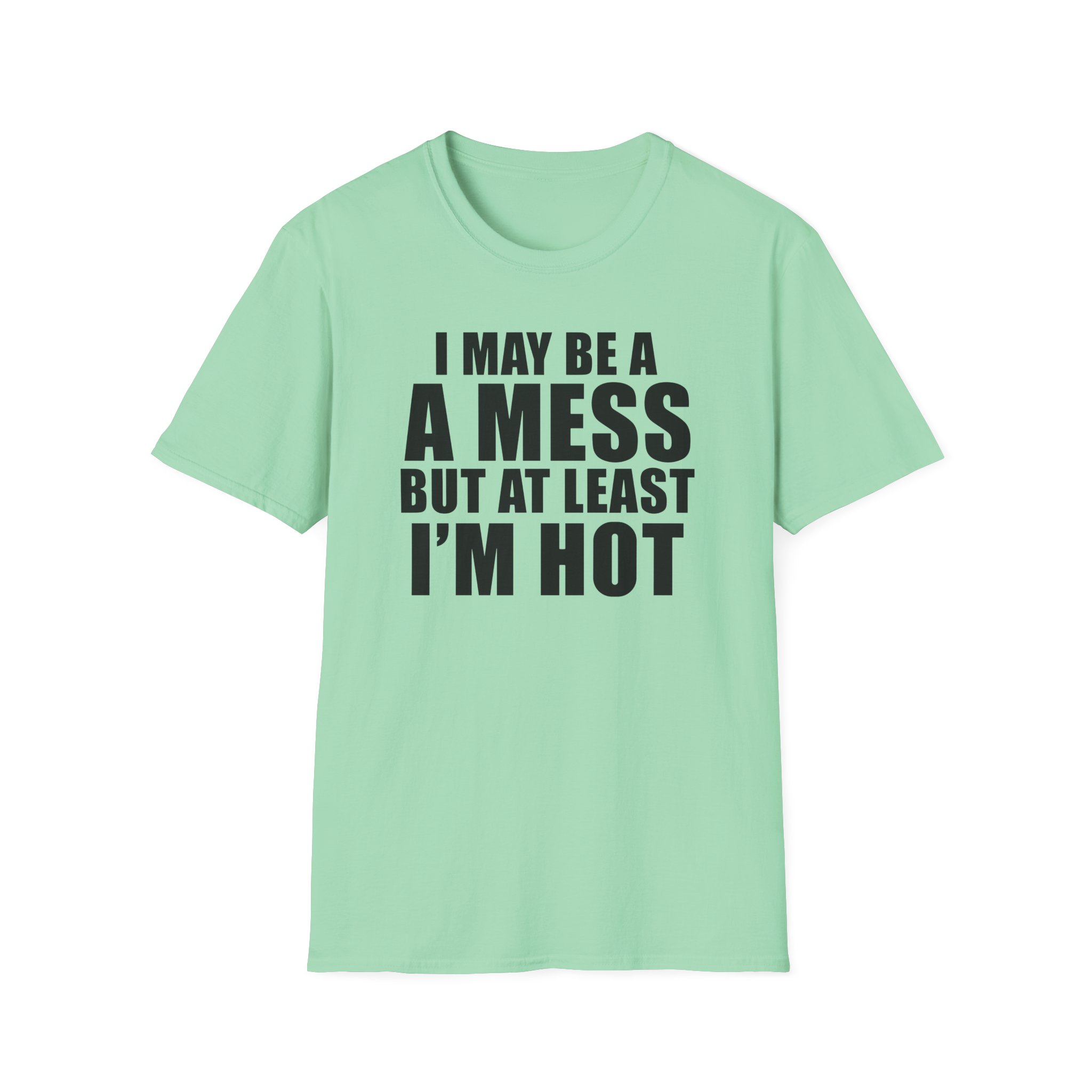 Alix Earle I May Be a a Mess but at Least I’m Hot Unisex Softstyle T-Shirt