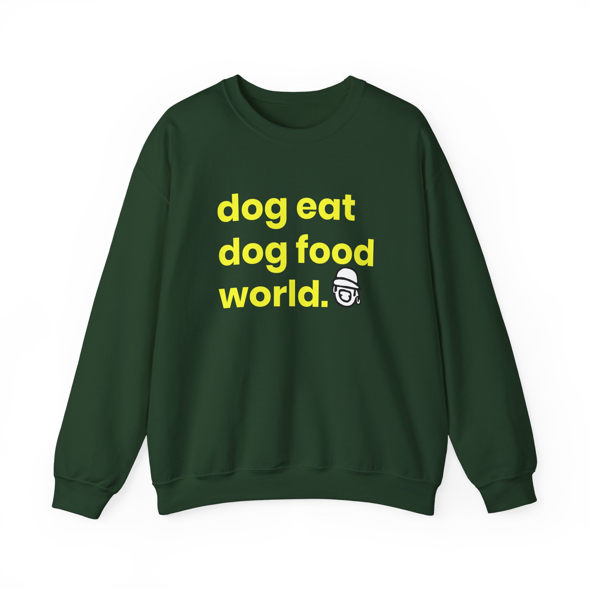 Niko B Dog Eat Dog Food World Unisex Heavy Blend Crewneck Sweatshirt