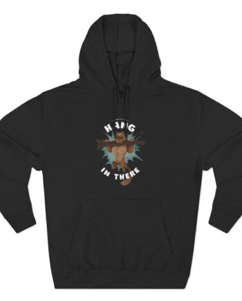 Grian Hang in There Permit Office Cat Three-Panel Fleece Hoodie