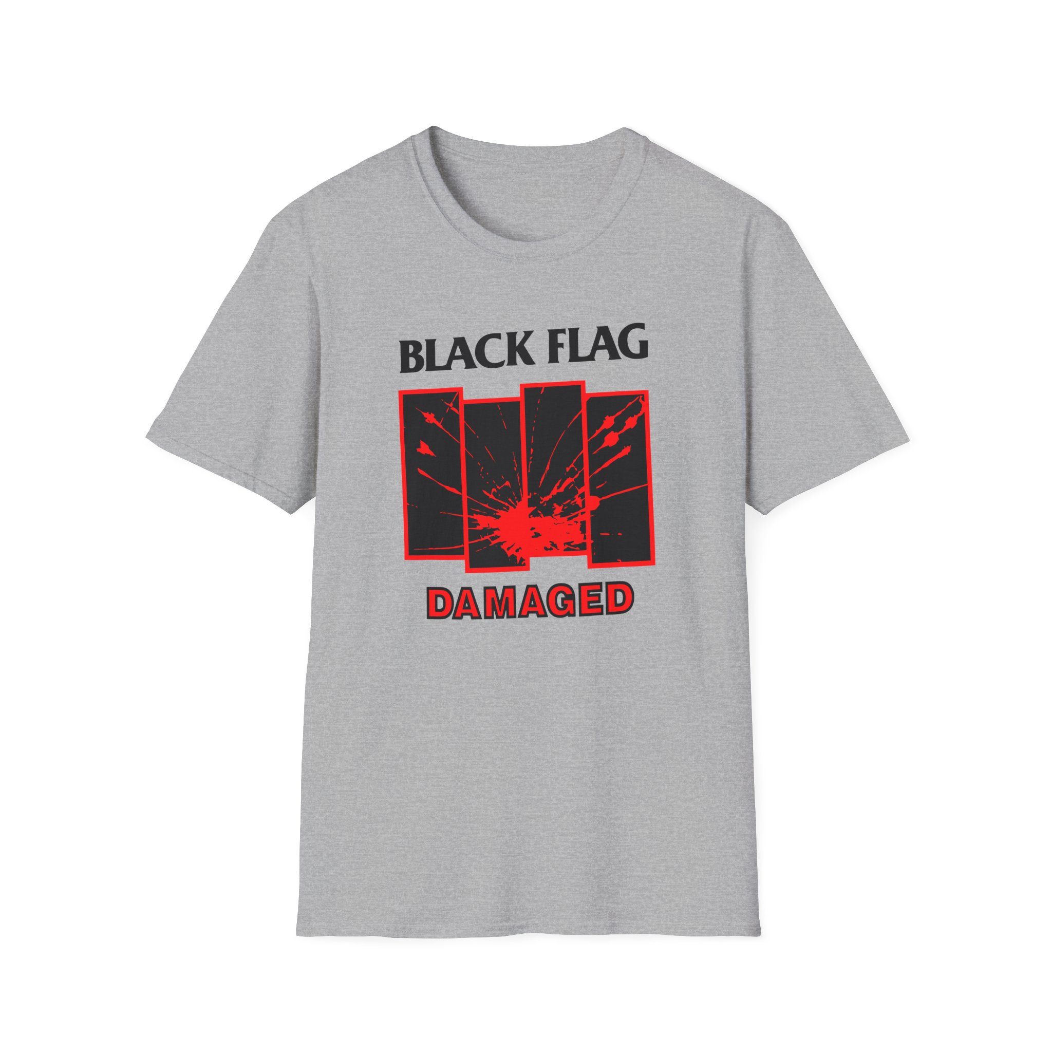 Black Flag Damaged Unisex Softstyle T-Shirt