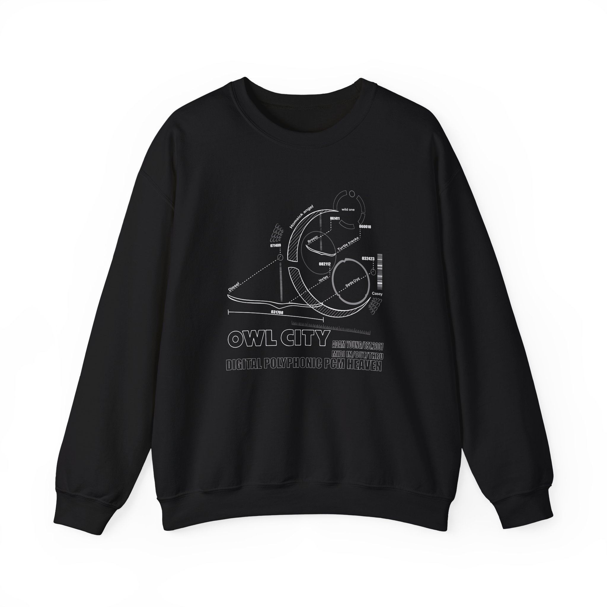 Owl City Schematic Unisex Heavy Blendâ„¢ Crewneck Sweatshirt