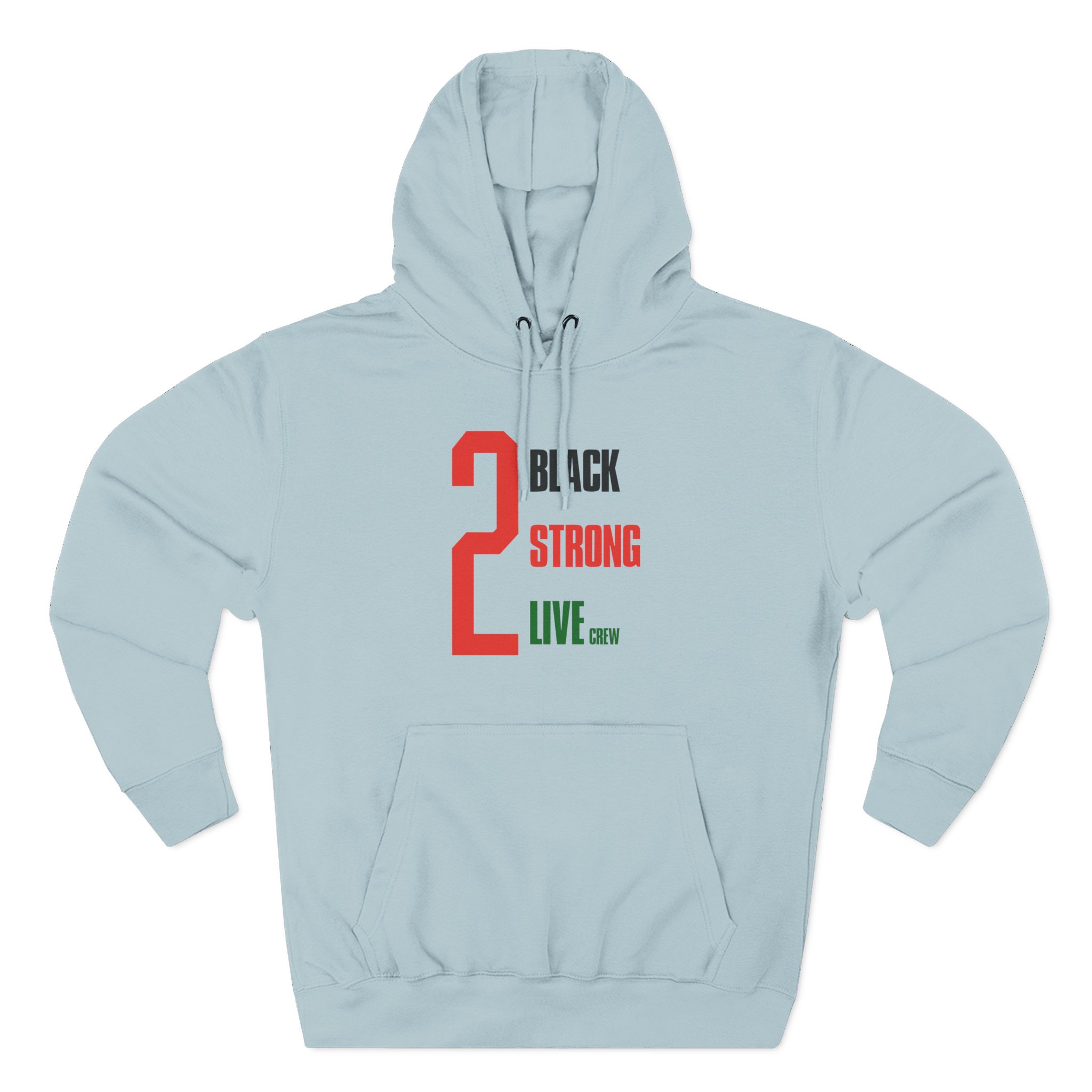 2 Live Crew Black Strong Three-Panel Fleece Hoodie