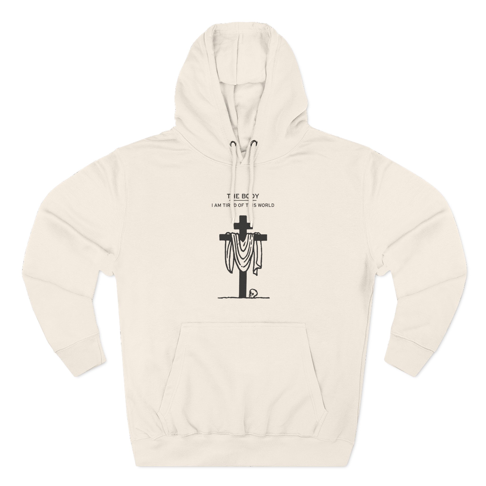 The Body Cloth Cross Three-Panel Fleece Hoodie