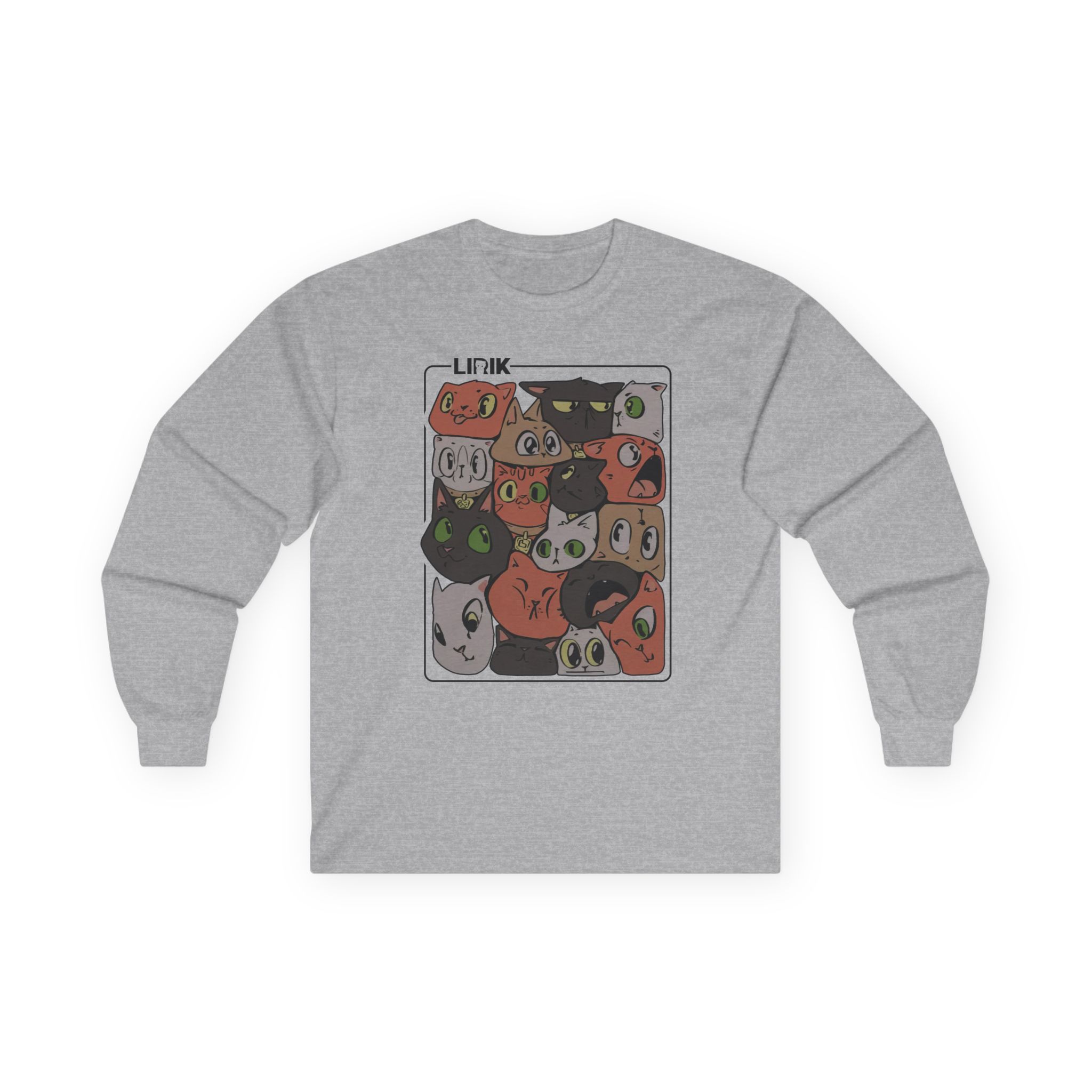 Lirik Squished Cat Jar Unisex Ultra Cotton Long Sleeve Tee