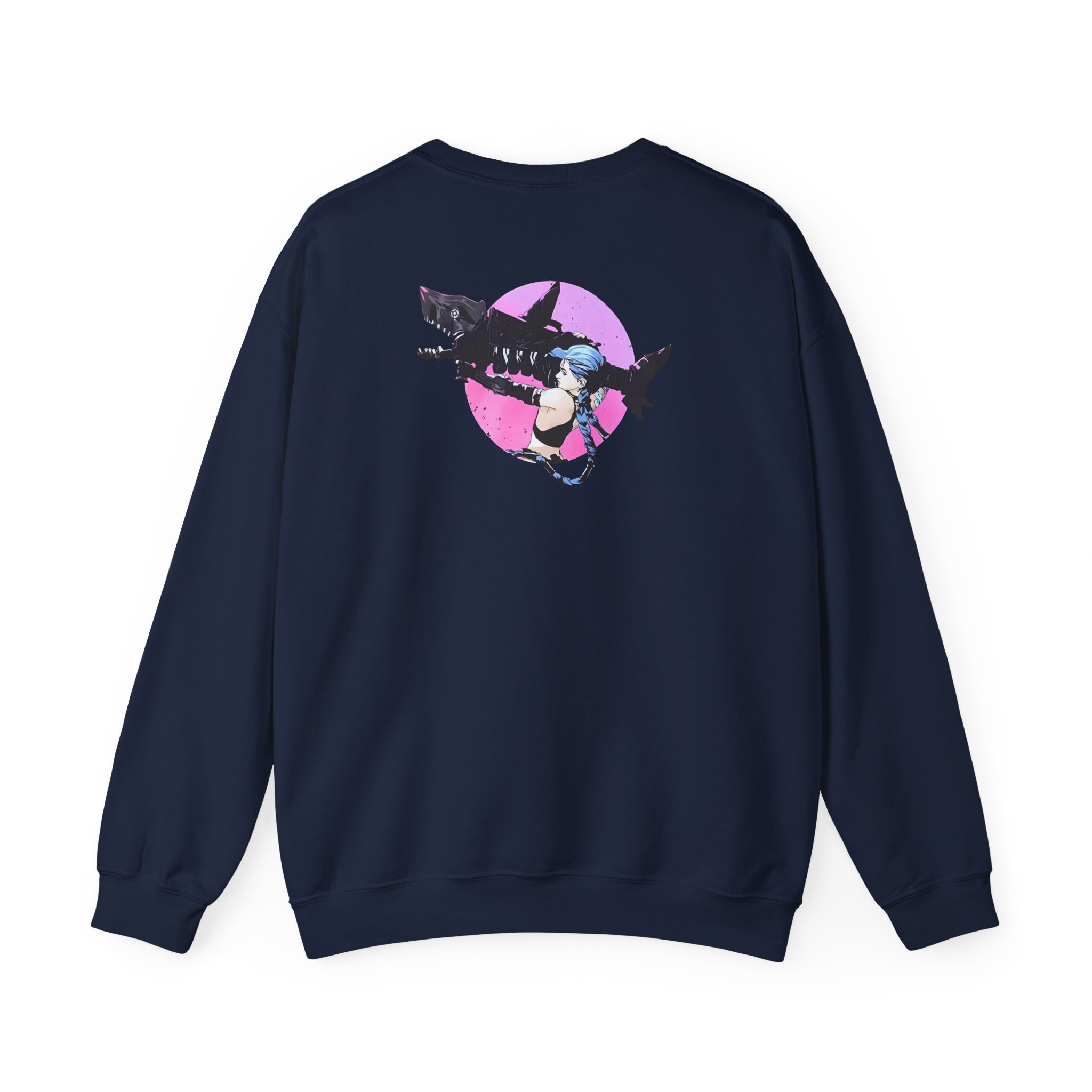 Jinx Arcane Gun Unisex Heavy Blendâ„¢ Crewneck Sweatshirt