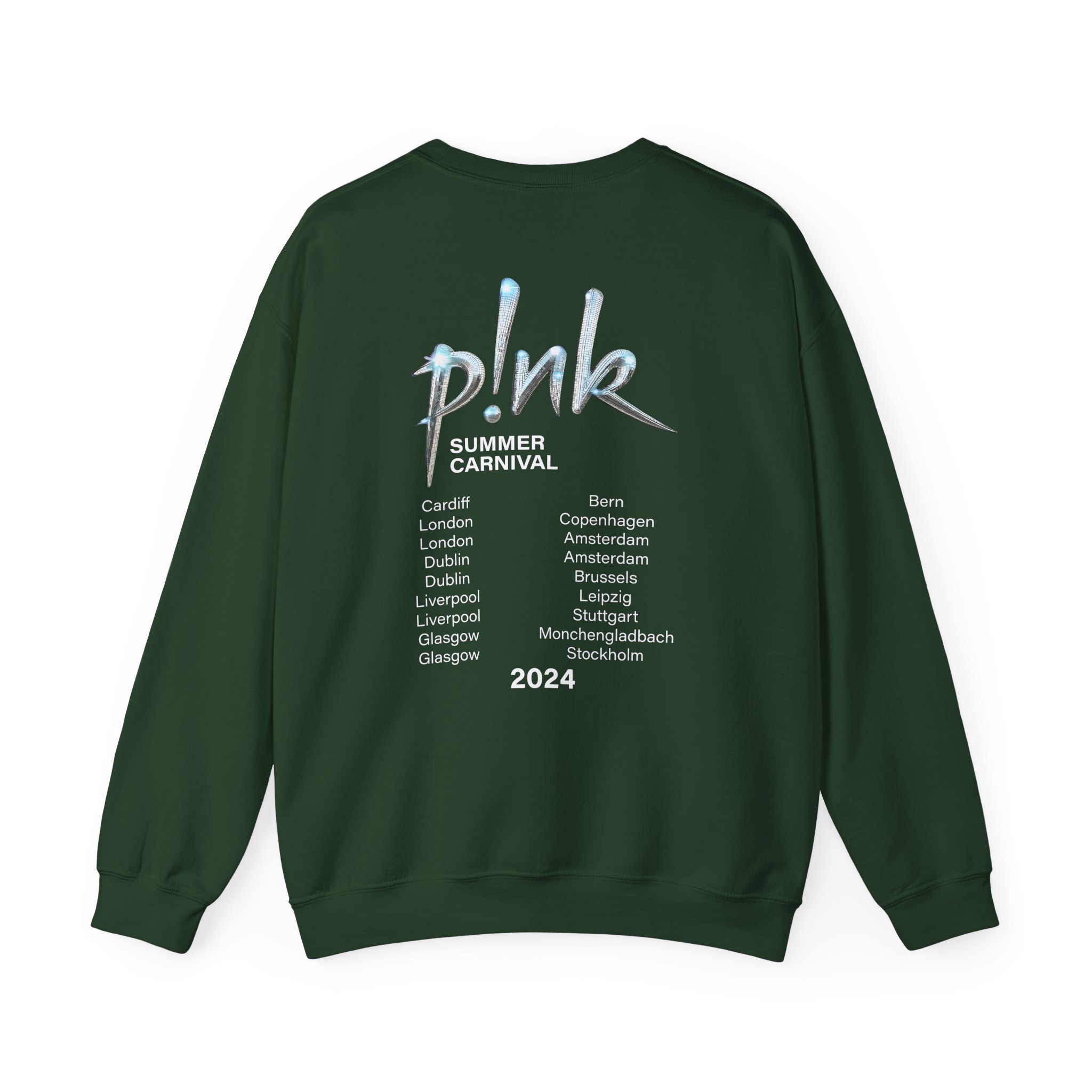 P!nk Split Tie Dye Unisex Heavy Blendâ„¢ Crewneck Sweatshirt