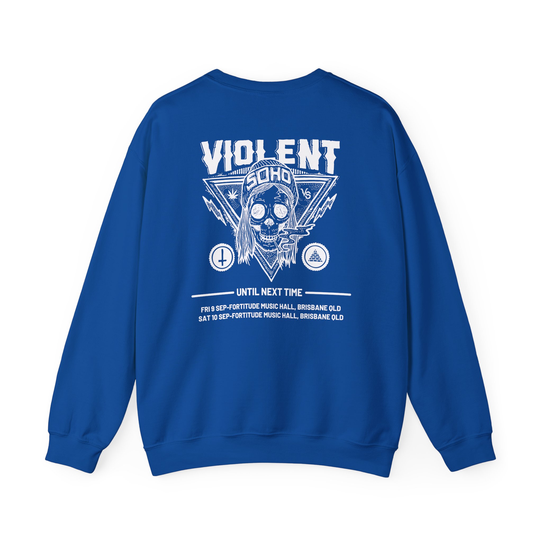 Violent Soho Until Next Time Blazin' Skull Unisex Heavy Blendâ„¢ Crewneck Sweatshirt