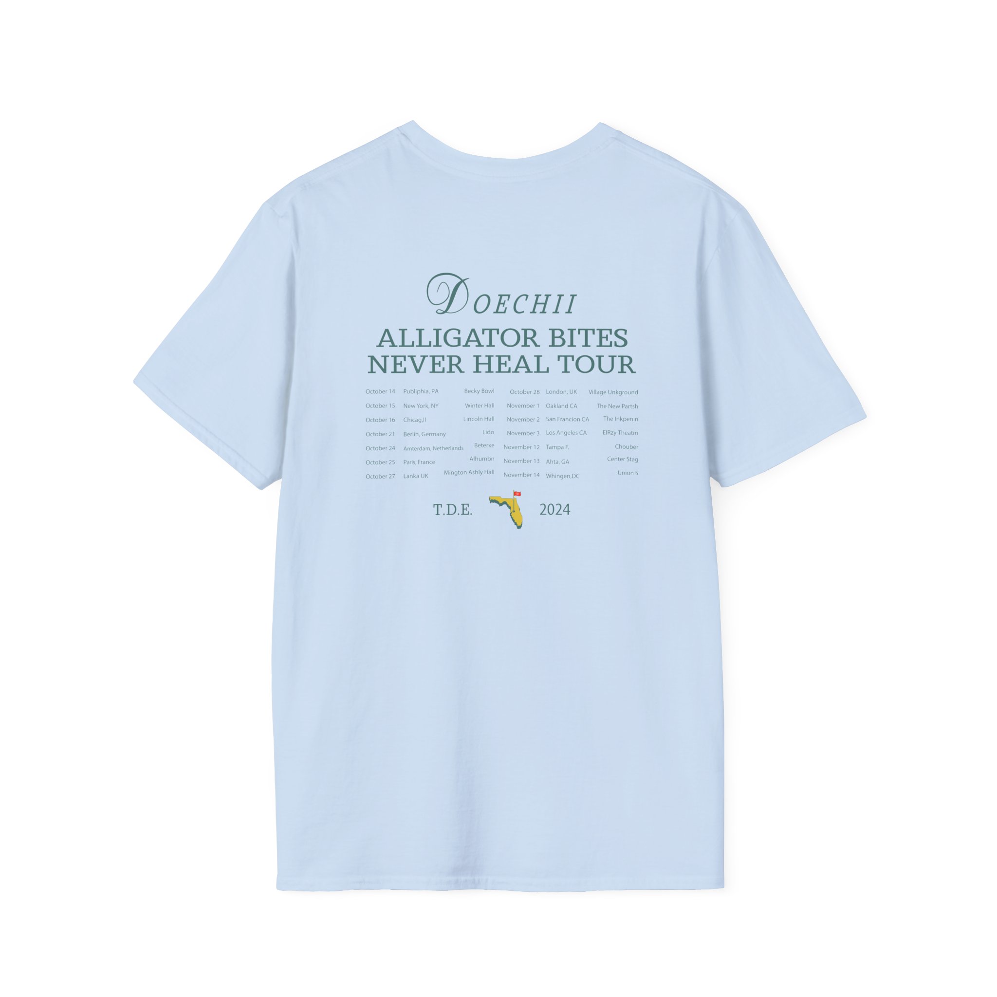 Doechii Alligator Bites Never Heal Tour Unisex Softstyle T-Shirt