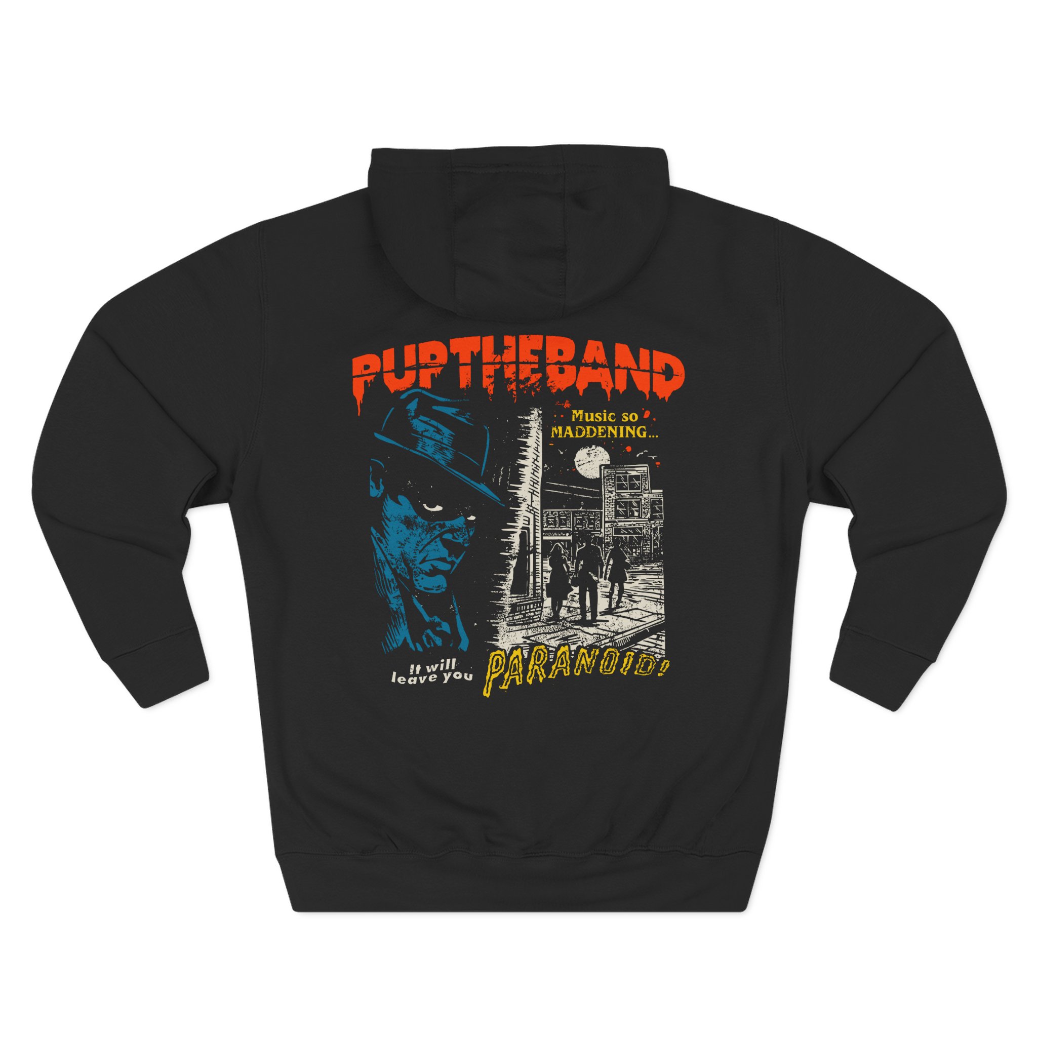 Pup Paranoid Three-Panel Fleece Hoodie