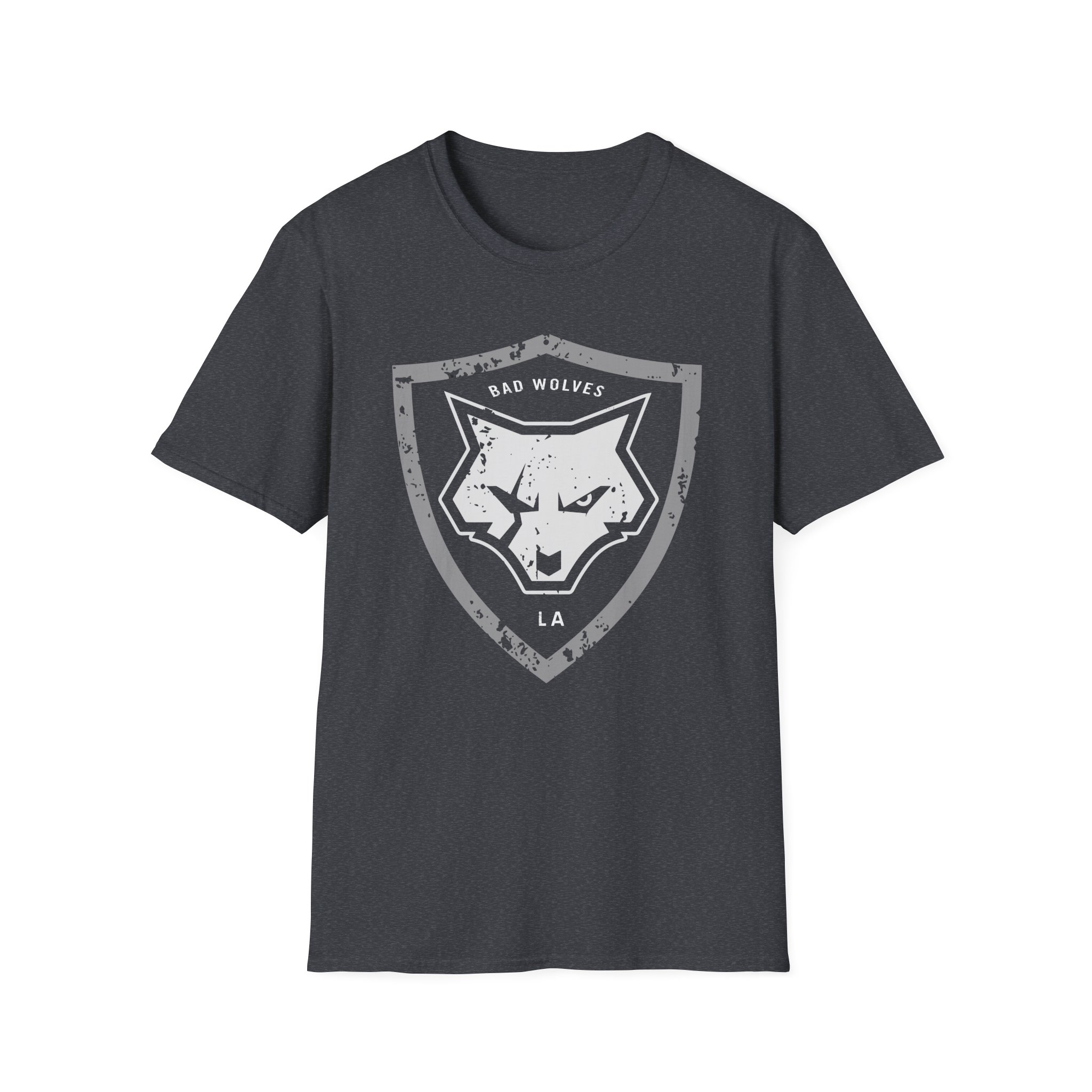Bad Wolves Distressed Shield Unisex Softstyle T-Shirt