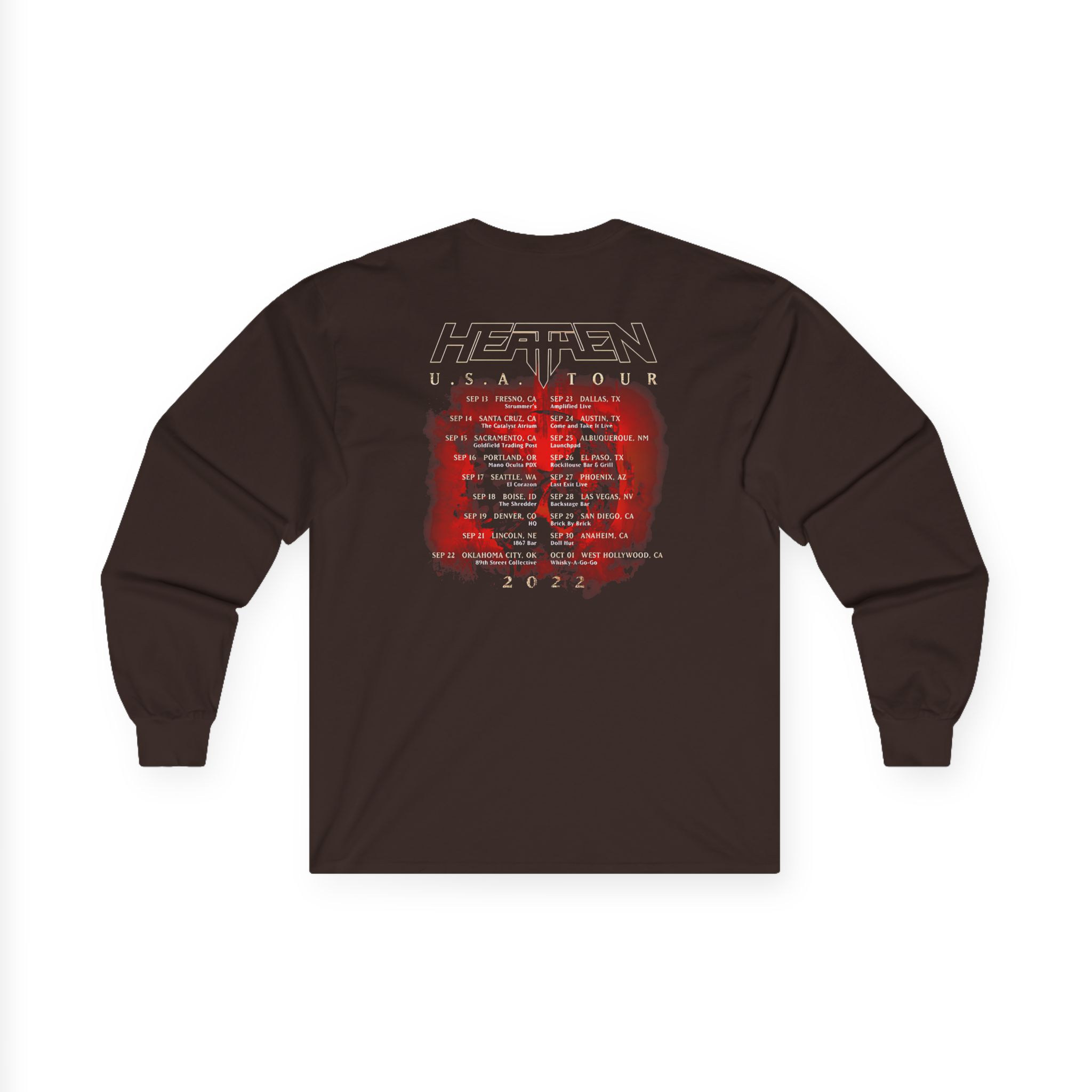 Heathen Empire of the Blind USA Tour 2022 Unisex Ultra Cotton Long Sleeve Tee