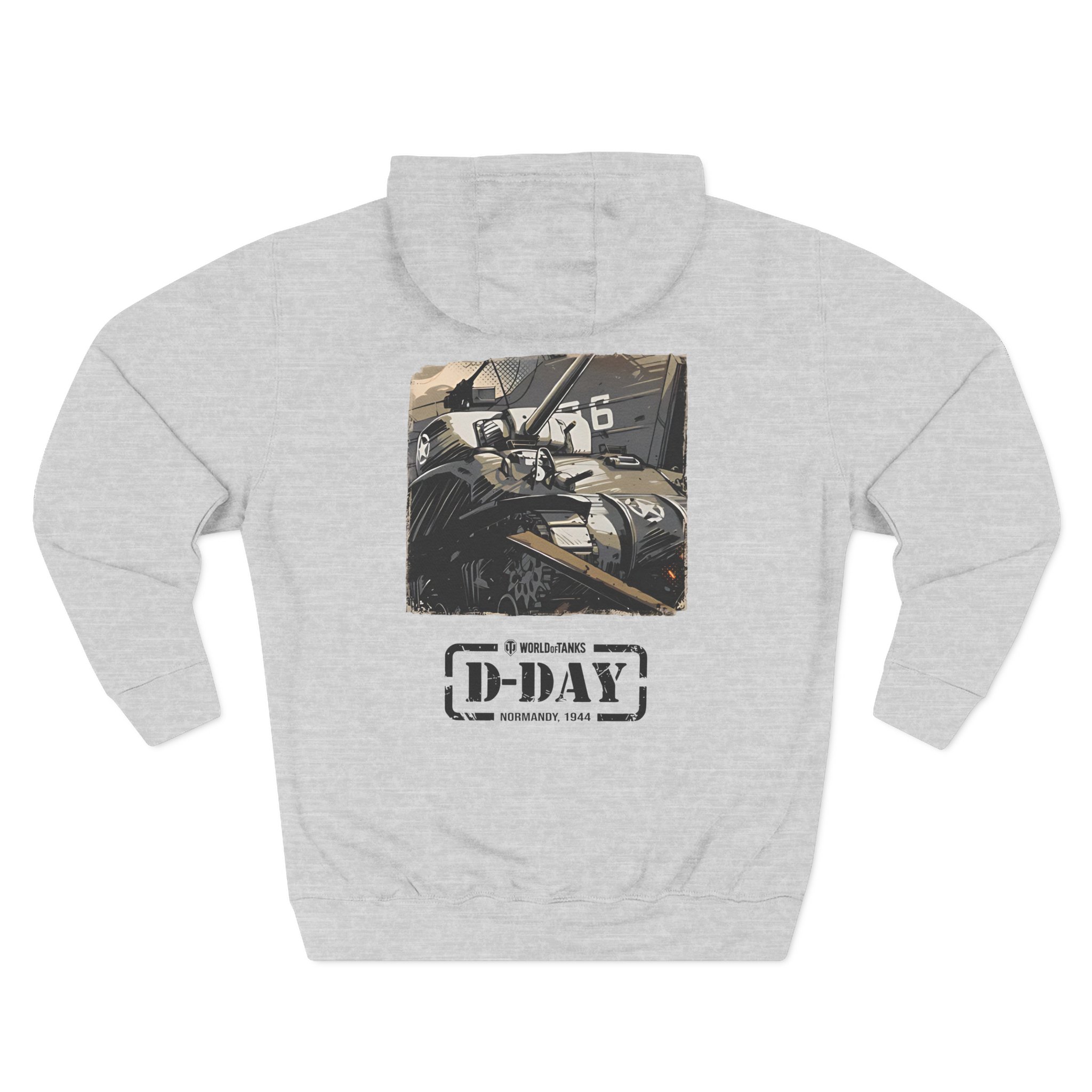 World of Tank Wot D-day Fury Storm Three-Panel Fleece Hoodie