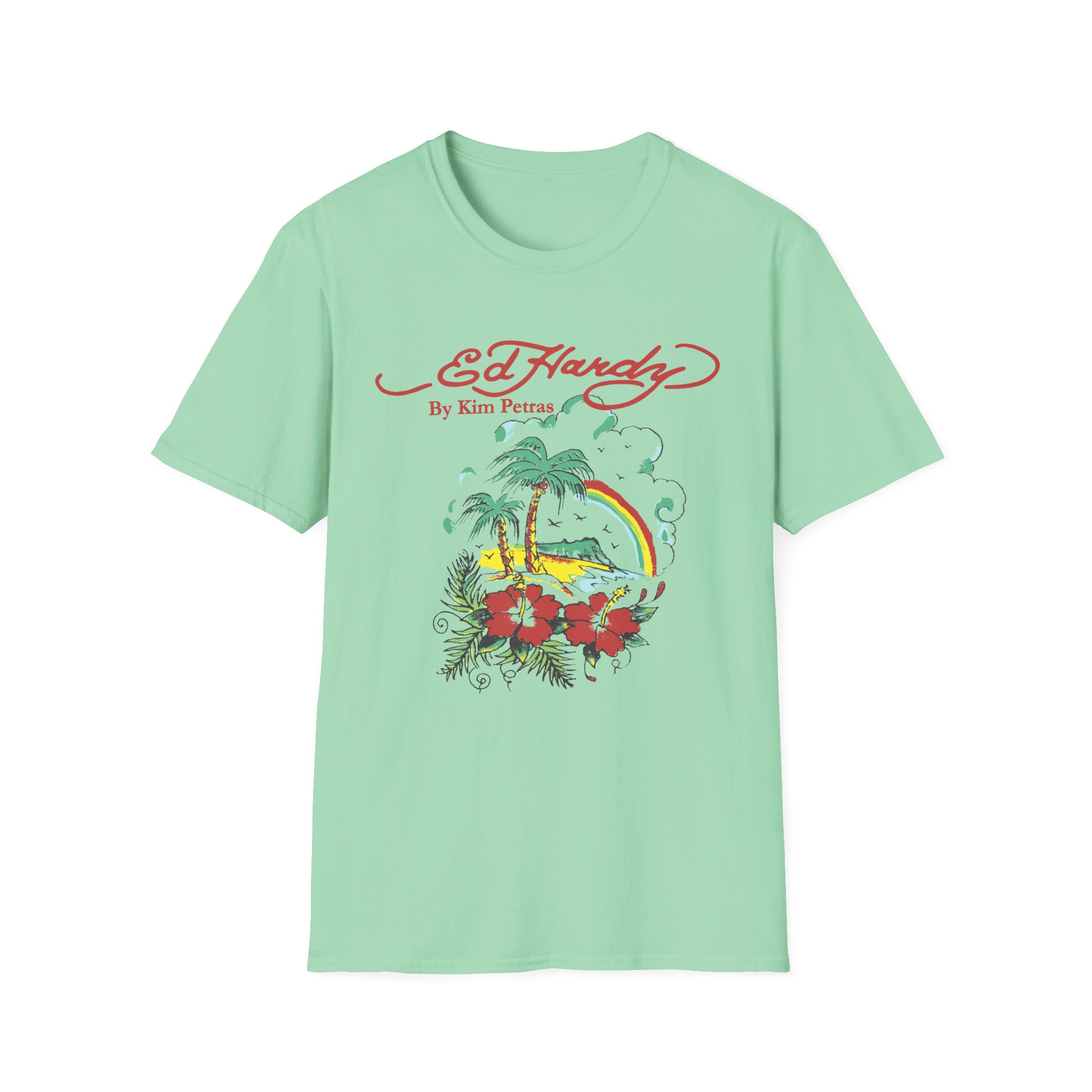 Kim Petras Tropical Scene Lettuce Unisex Softstyle T-Shirt