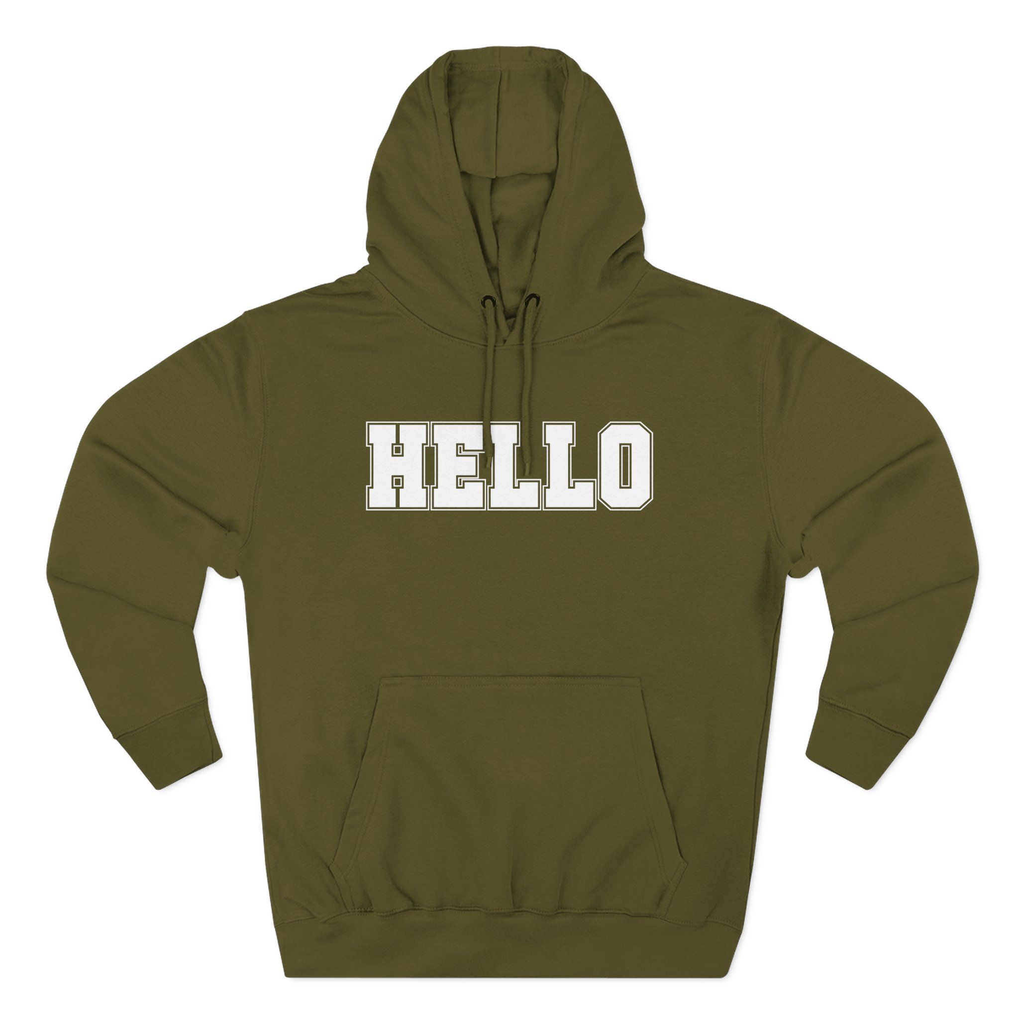 Shubble hello Three-Panel Fleece Hoodie