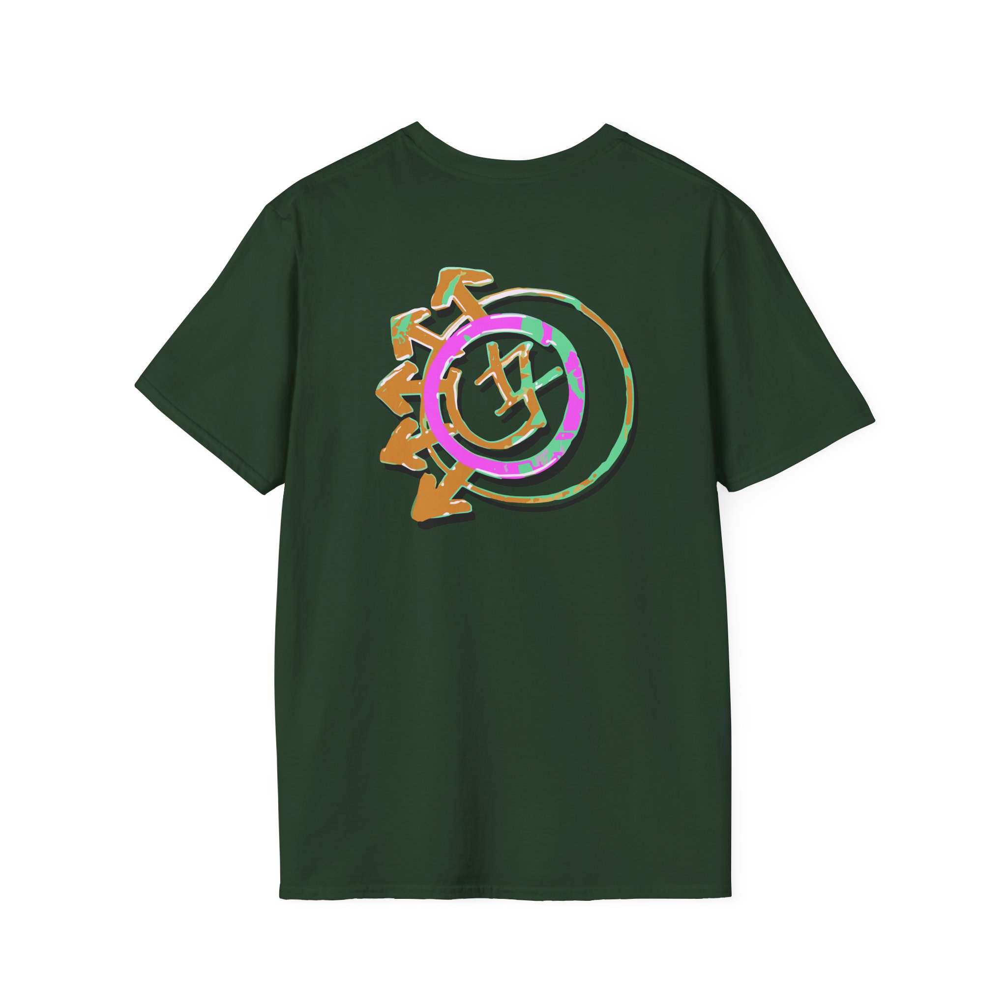 Blink 182 Logo Green Unisex Softstyle T-Shirt
