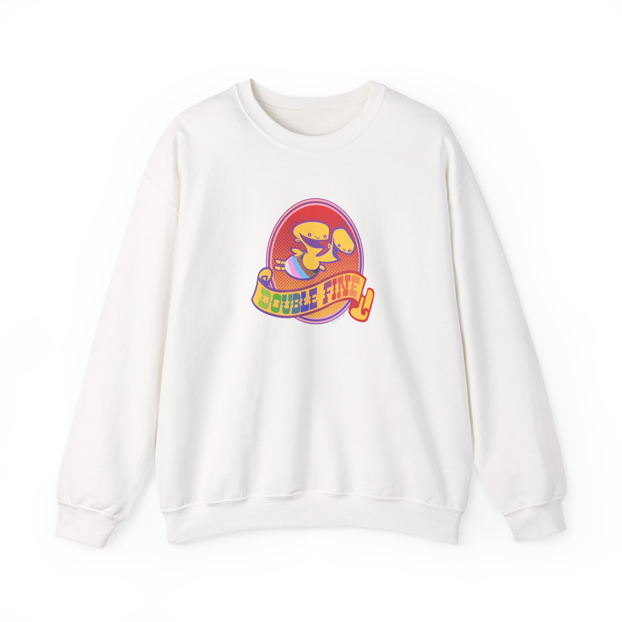Double Fine Pride Unisex Heavy Blendâ„¢ Crewneck Sweatshirt