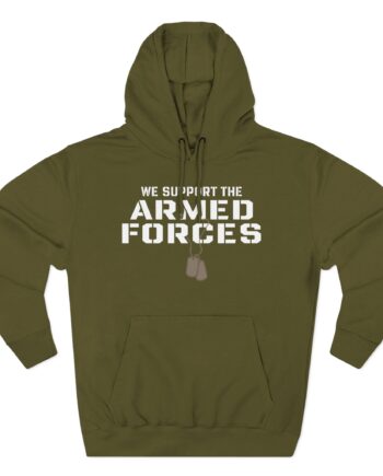 Valuetainment We Support the Armed Forces Three-Panel Fleece Hoodie