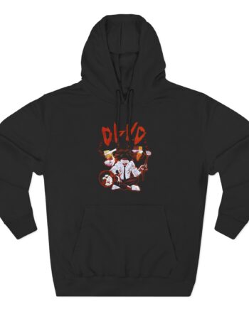 D4vd Anime Three-Panel Fleece Hoodie