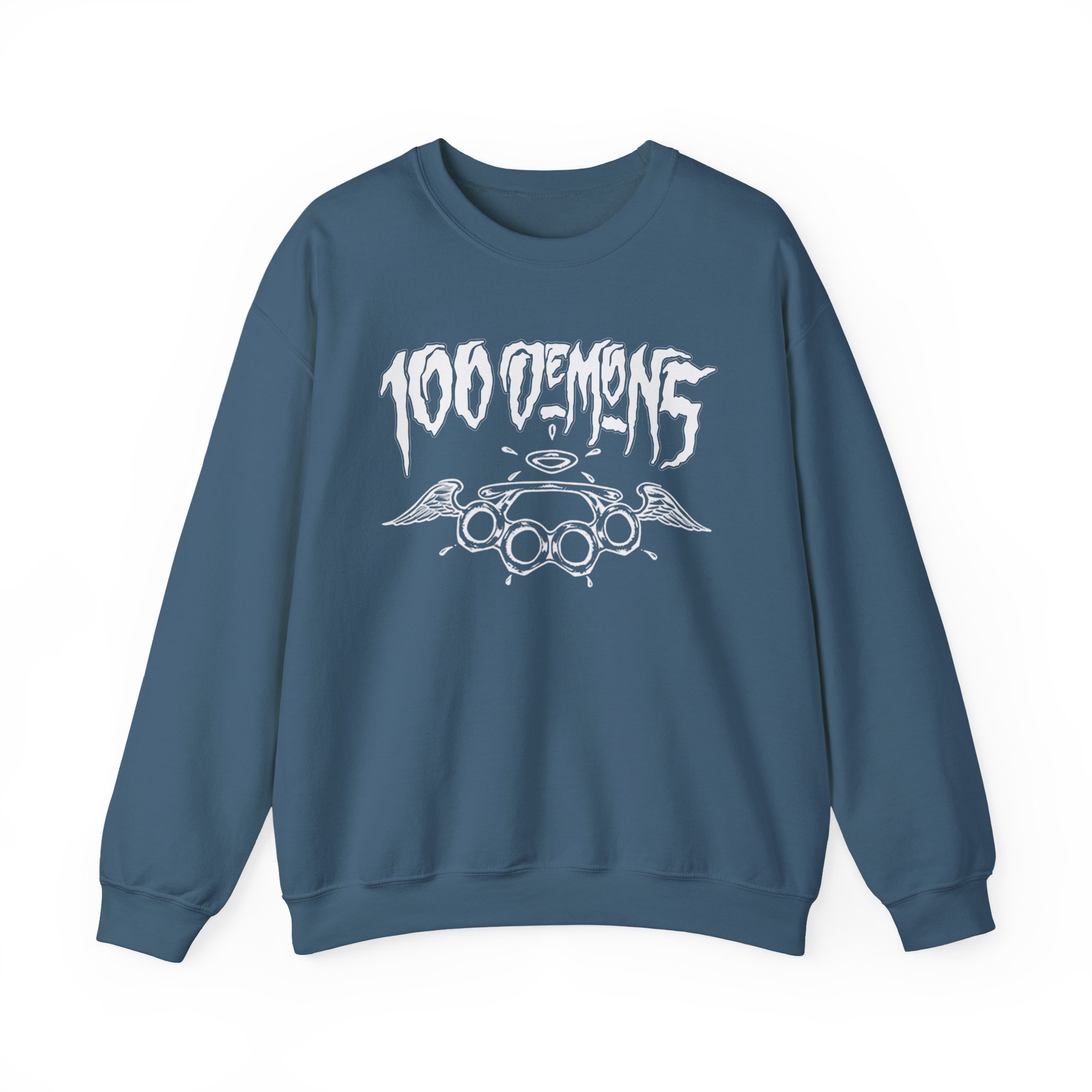 100 Demons Spade Sickle Unisex Heavy Blendâ„¢ Crewneck Sweatshirt