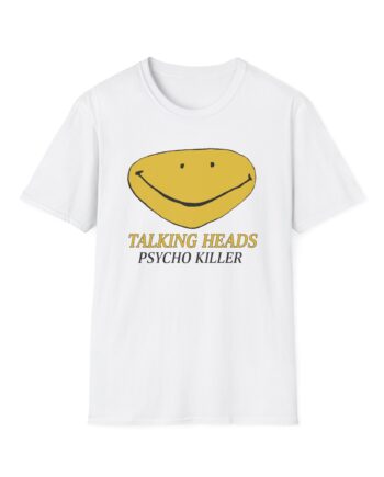 Talking Heads Smiley Face Psycho Killer Unisex Softstyle T-Shirt