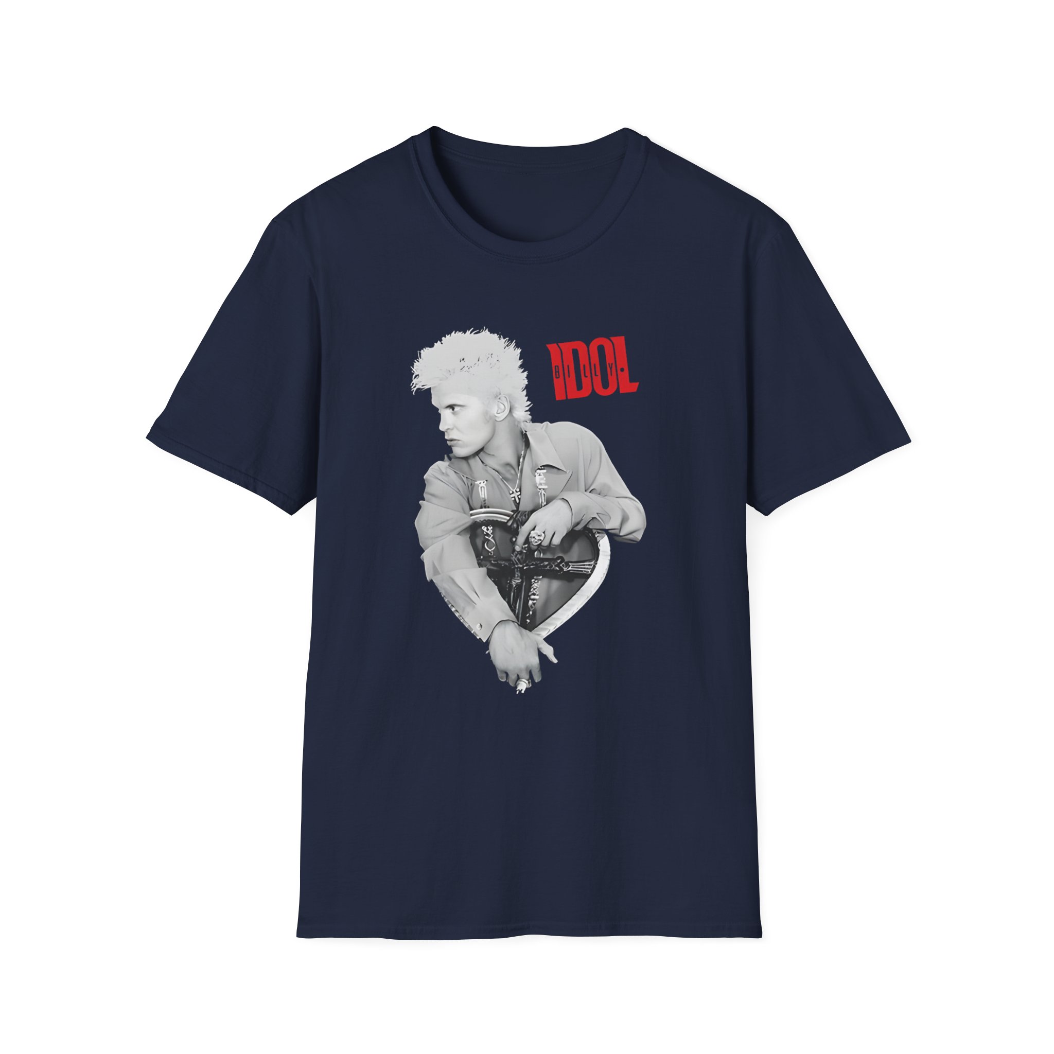 Billy Idol Heart Unisex Softstyle T-Shirt