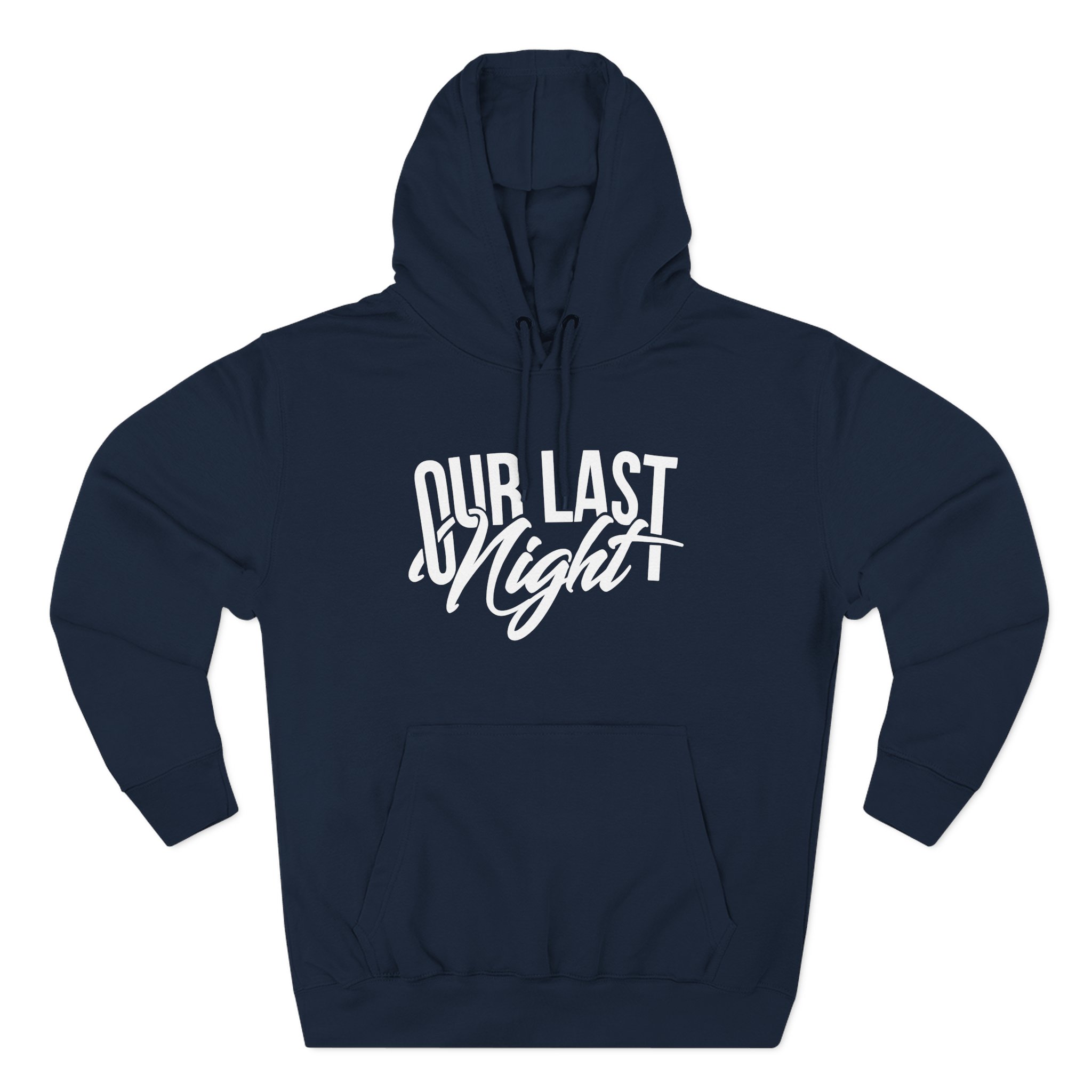 Our Last Night Script Three-Panel Fleece Hoodie