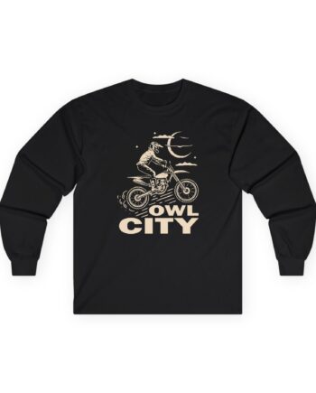Owl City Motorcycle Puff Unisex Ultra Cotton Long Sleeve Tee