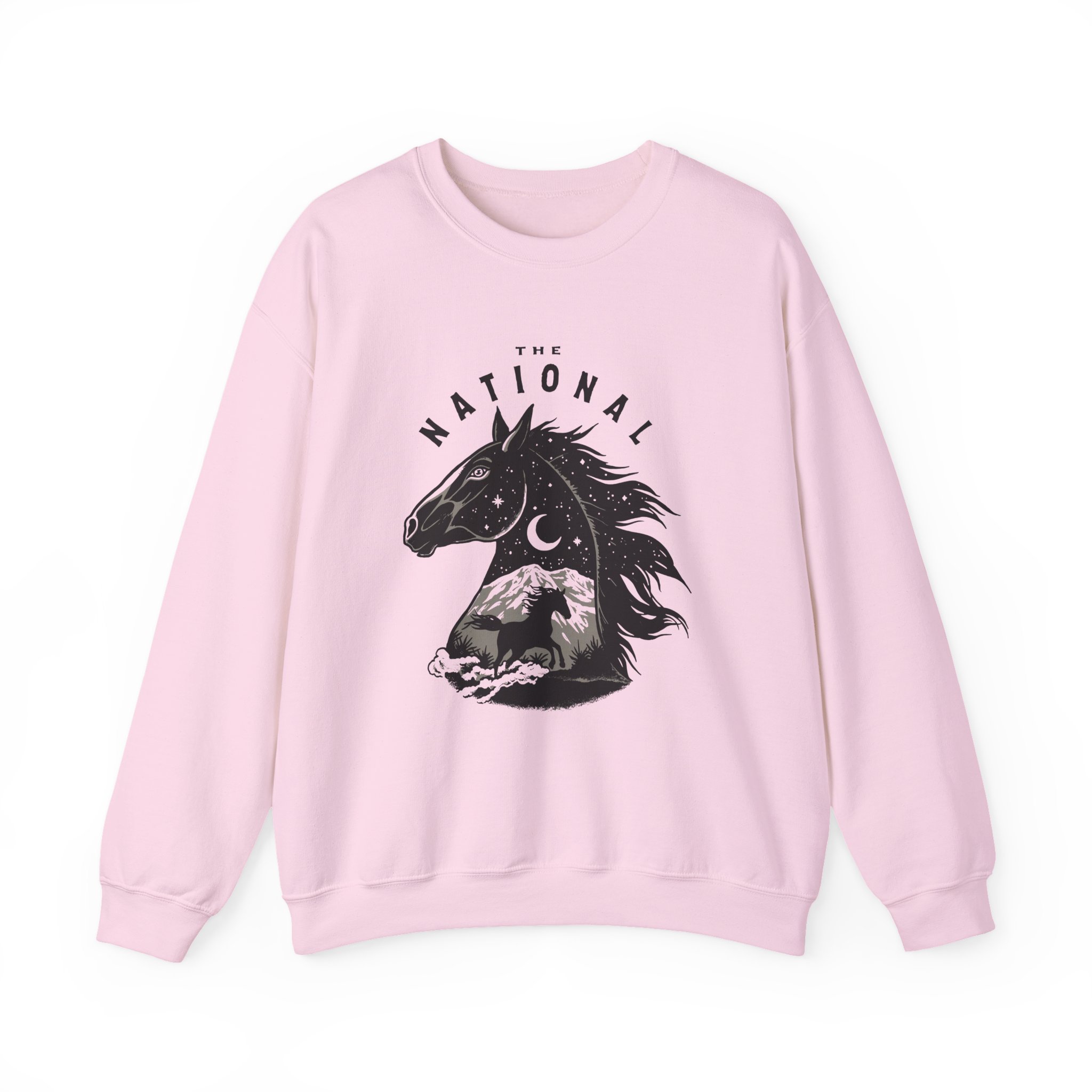 The National Mustang Unisex Heavy Blend Crewneck Sweatshirt