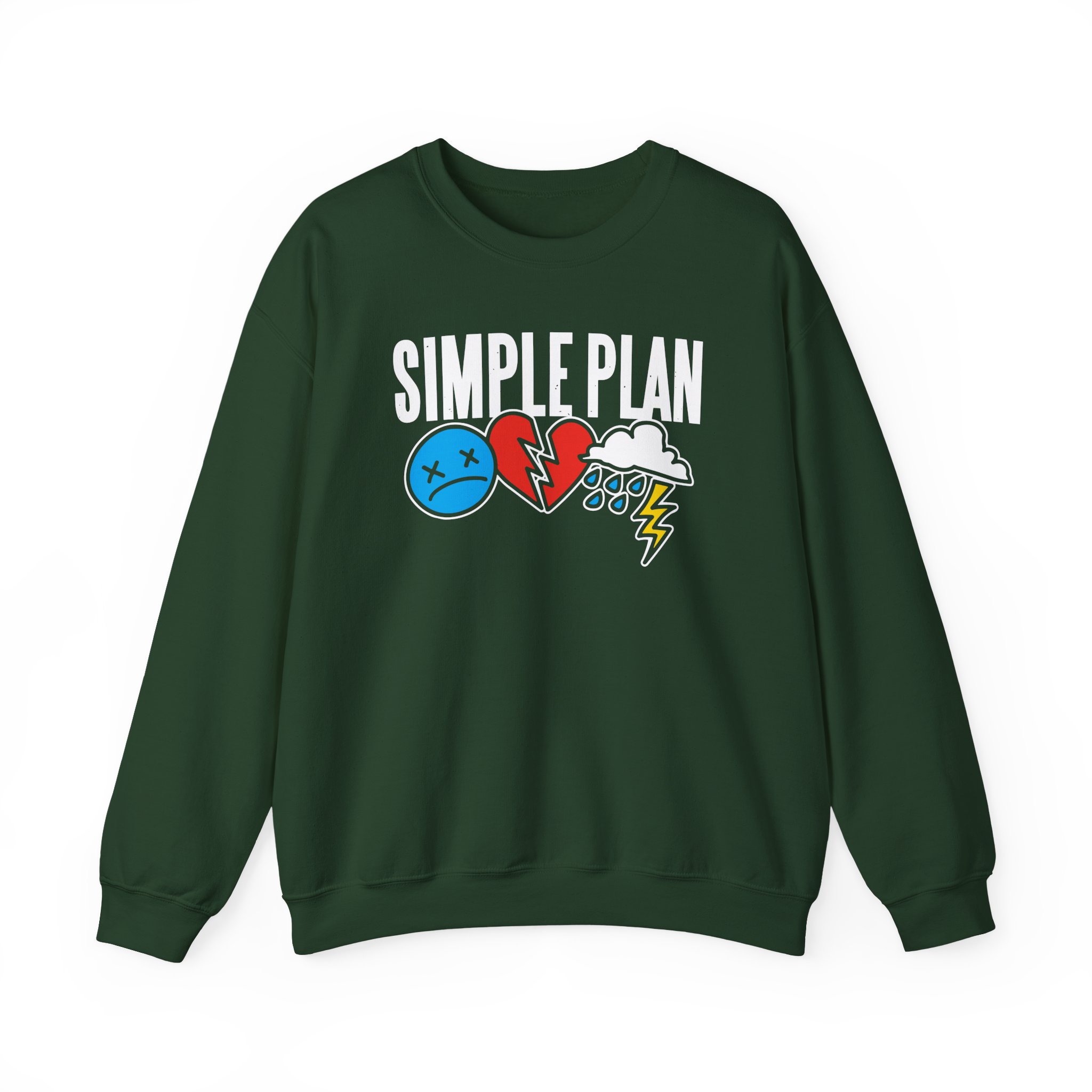 Simple Plan 3 Icons Logo Unisex Heavy Blendâ„¢ Crewneck Sweatshirt