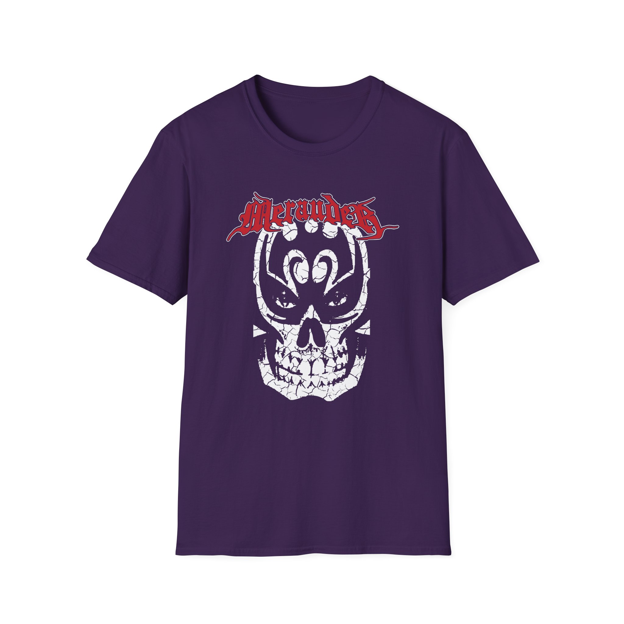Merauder Cracked Skull Unisex Softstyle T-Shirt