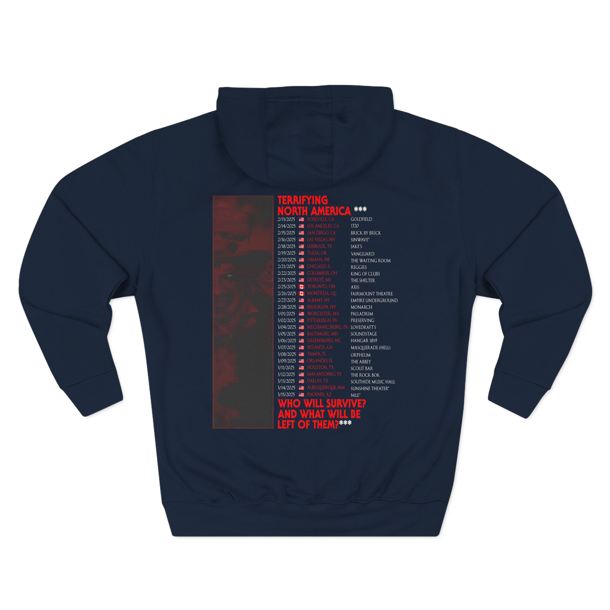 Aborted Spring 2025 North American Tour Three-Panel Fleece Hoodie