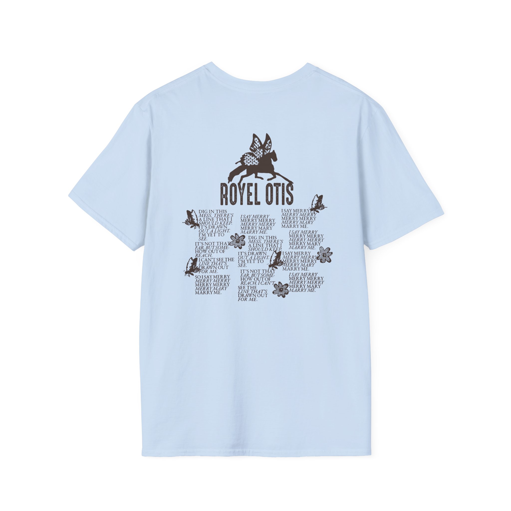 Royel Otis Mary Marry Me Faded Powder Unisex Softstyle T-Shirt