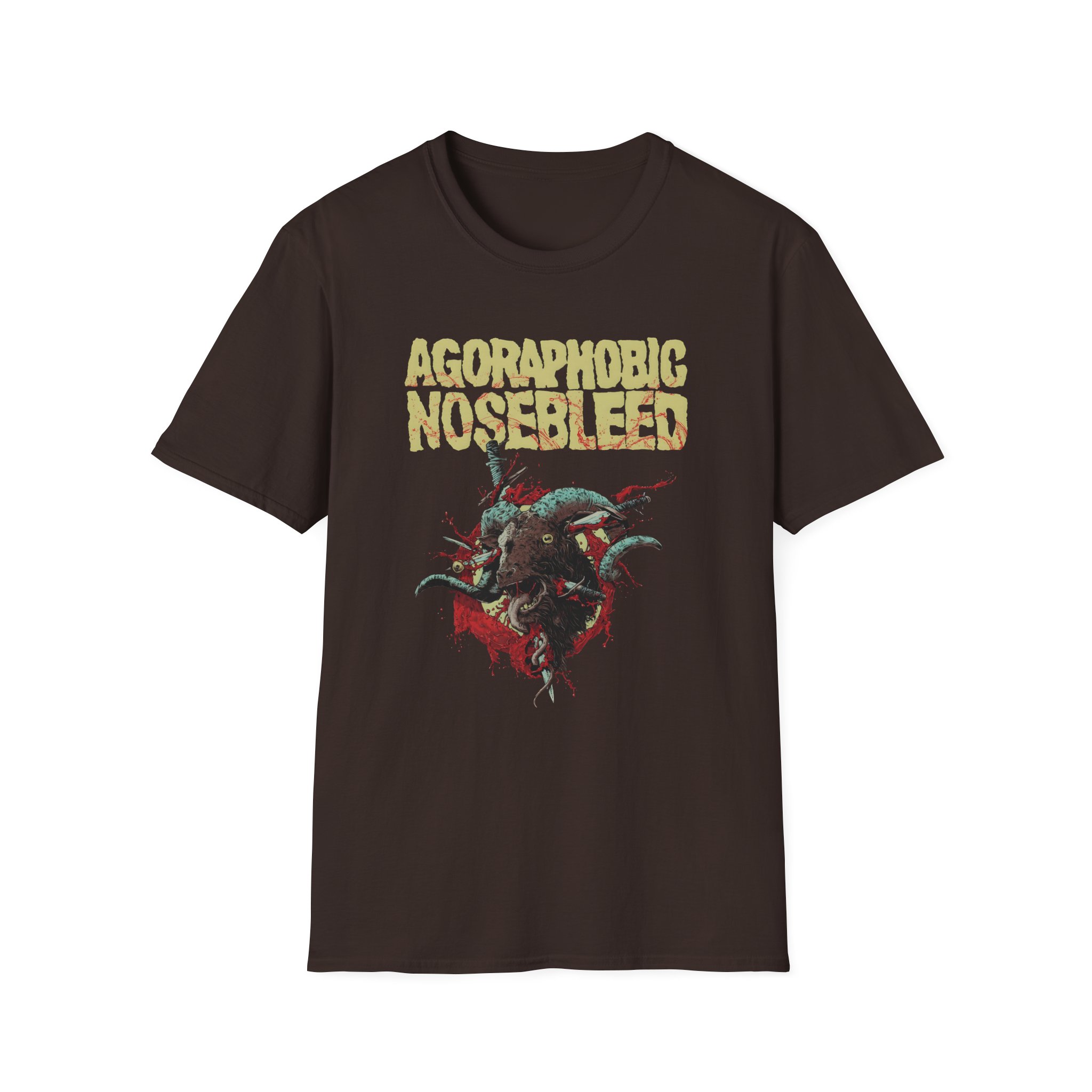 Agoraphobic Nosebleed Goat Head Unisex Softstyle T-Shirt
