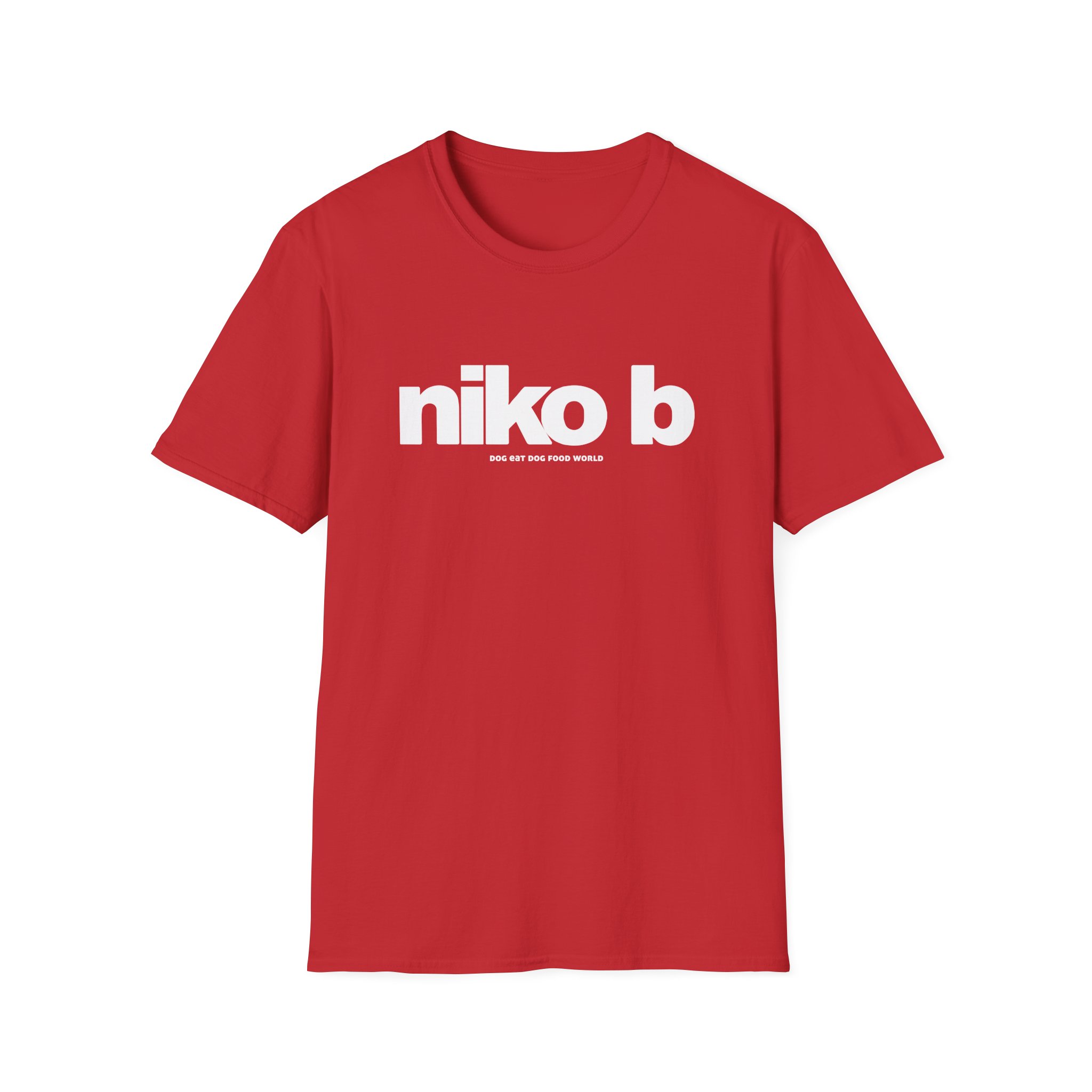 Niko B Dog Eat Dog Food World Unisex Softstyle T-shirt