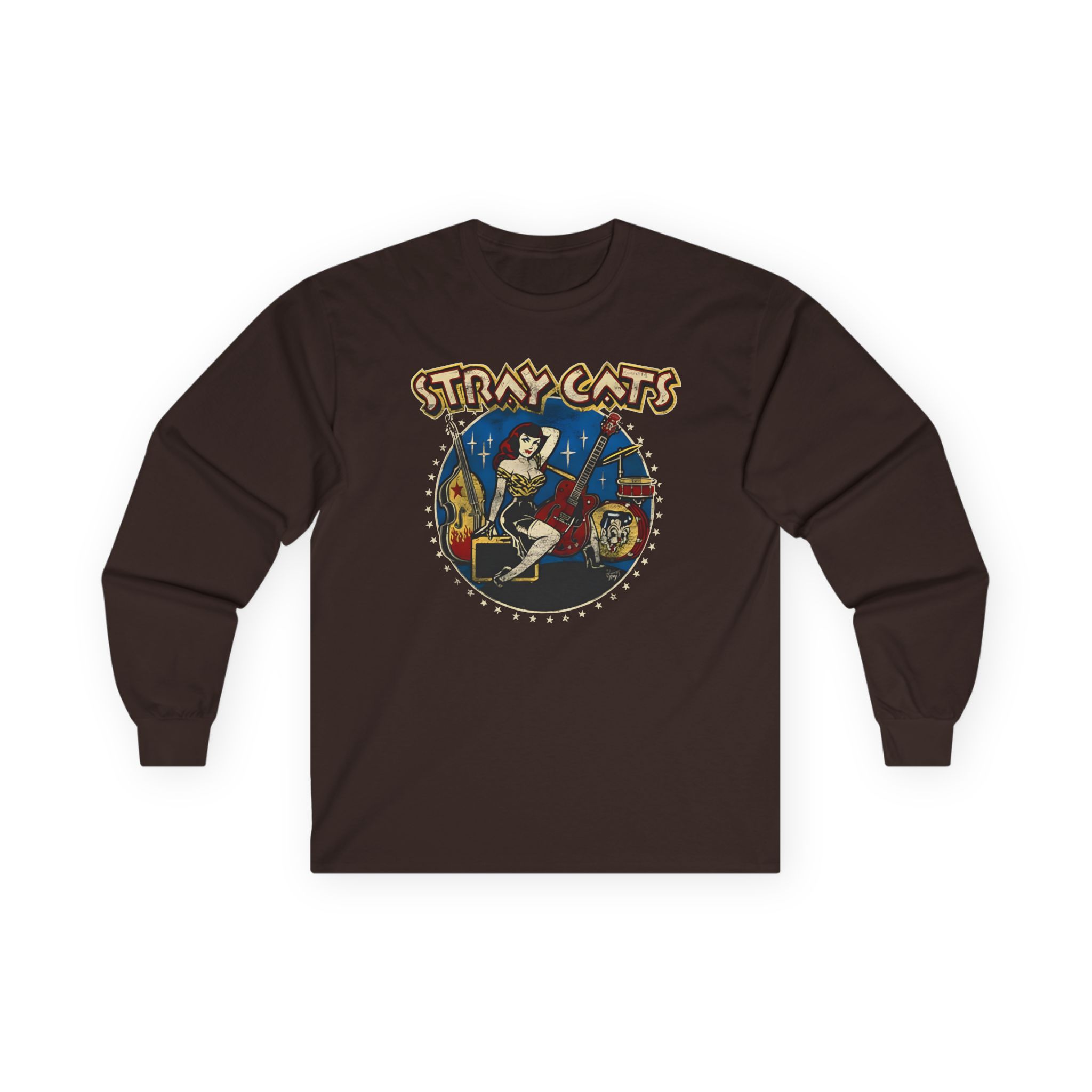 Stray Cats Ladies Bass Unisex Ultra Cotton Long Sleeve Tee