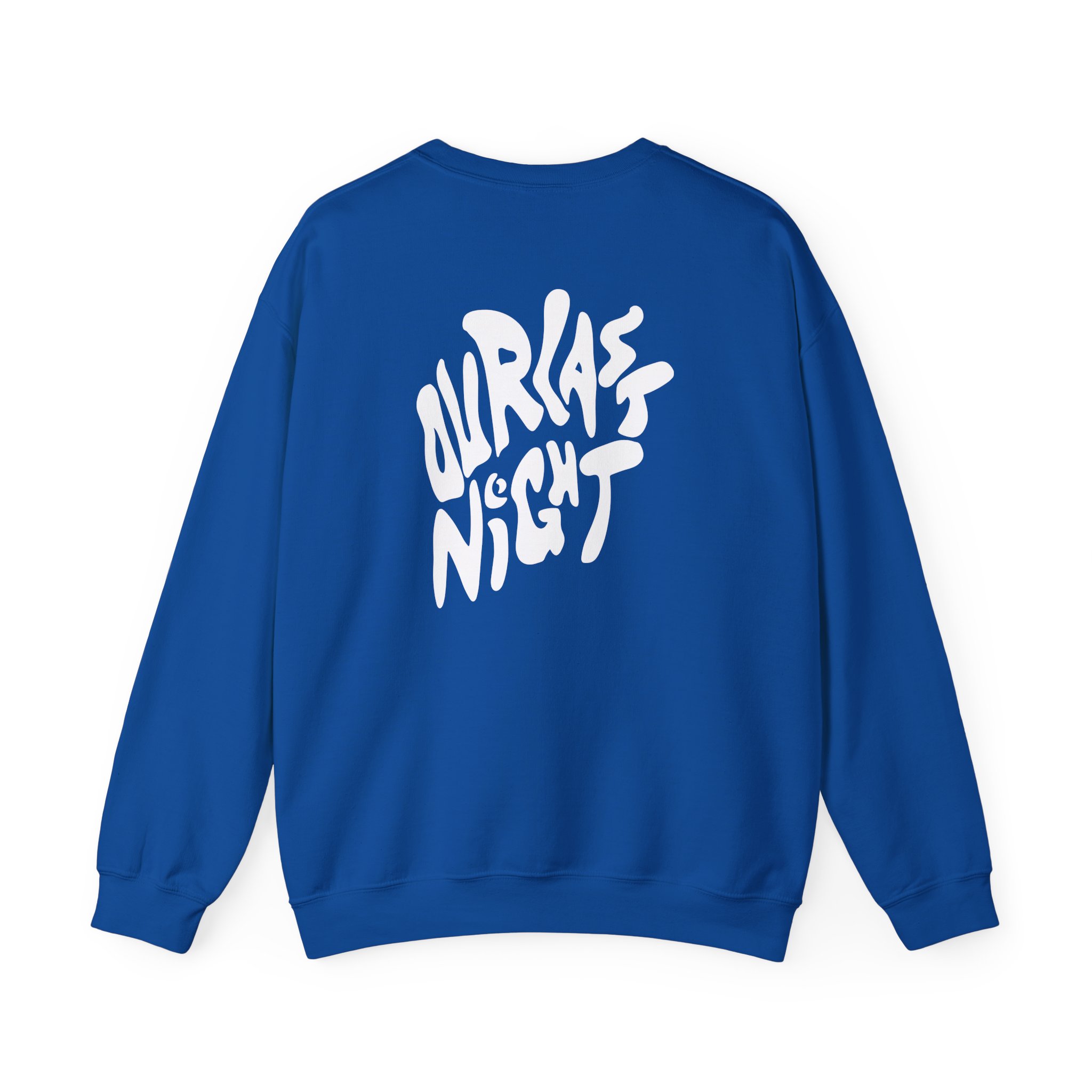 Our Last Night Black Swirl Text Unisex Heavy Blendâ„¢ Crewneck Sweatshirt