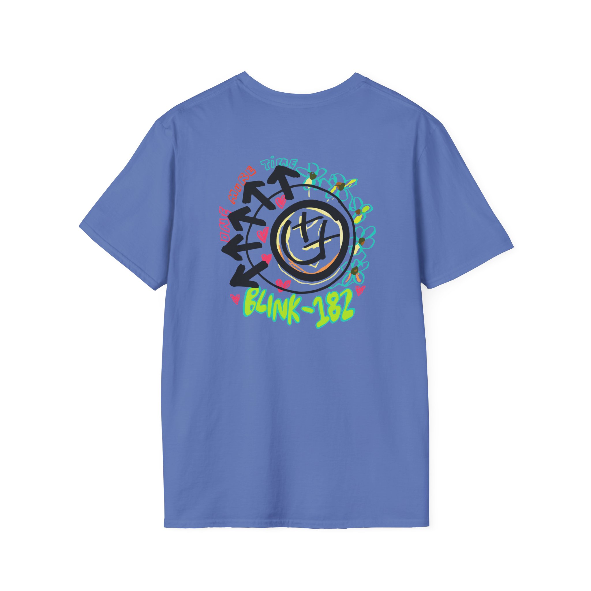 Blink 182 One More Time Smiley Sketch Unisex Softstyle T-Shirt