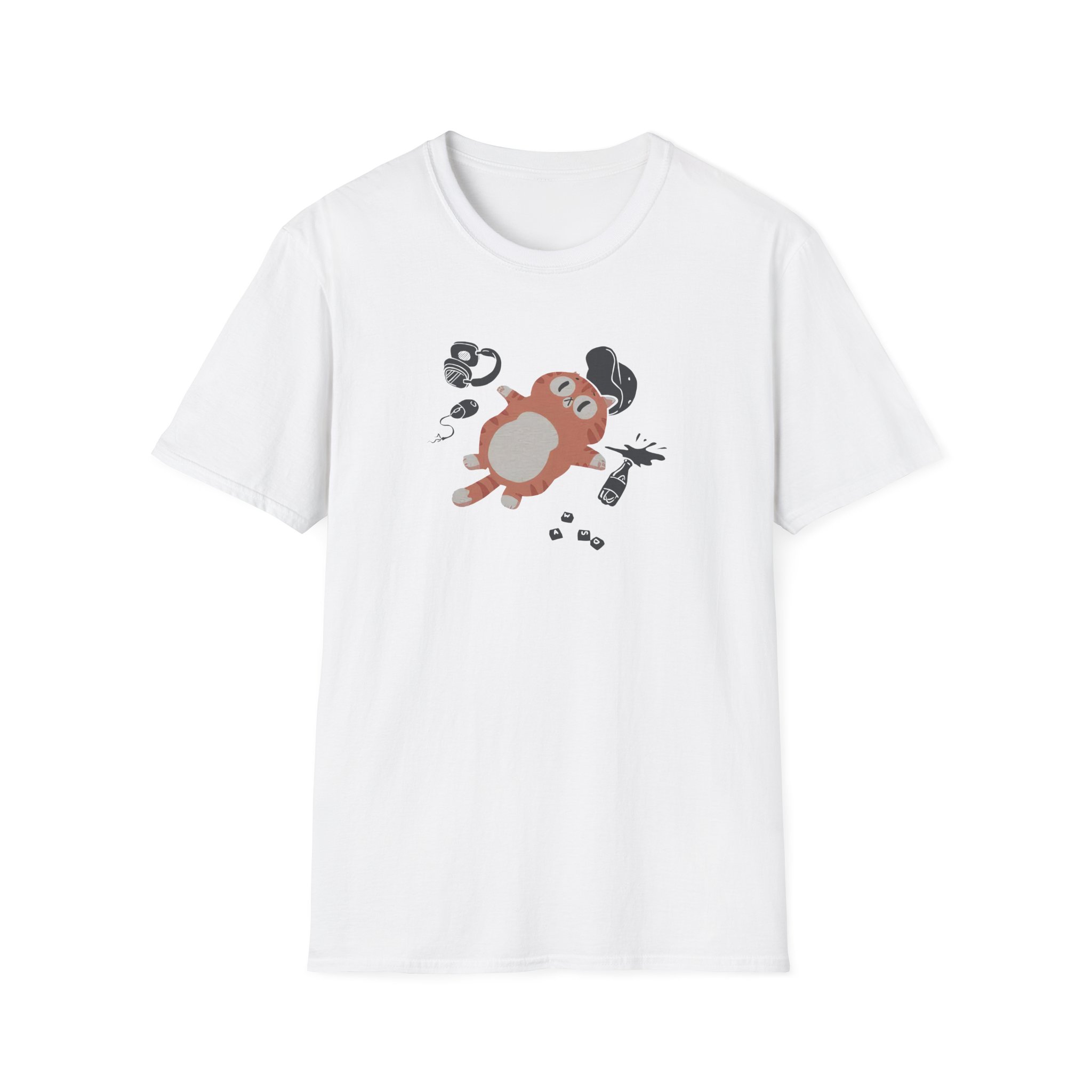 Lirik Gamed Out Cat Unisex Softstyle T-Shirt