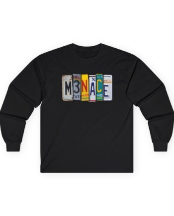 Kanel Joseph Menace License Plate Unisex Ultra Cotton Long Sleeve Tee