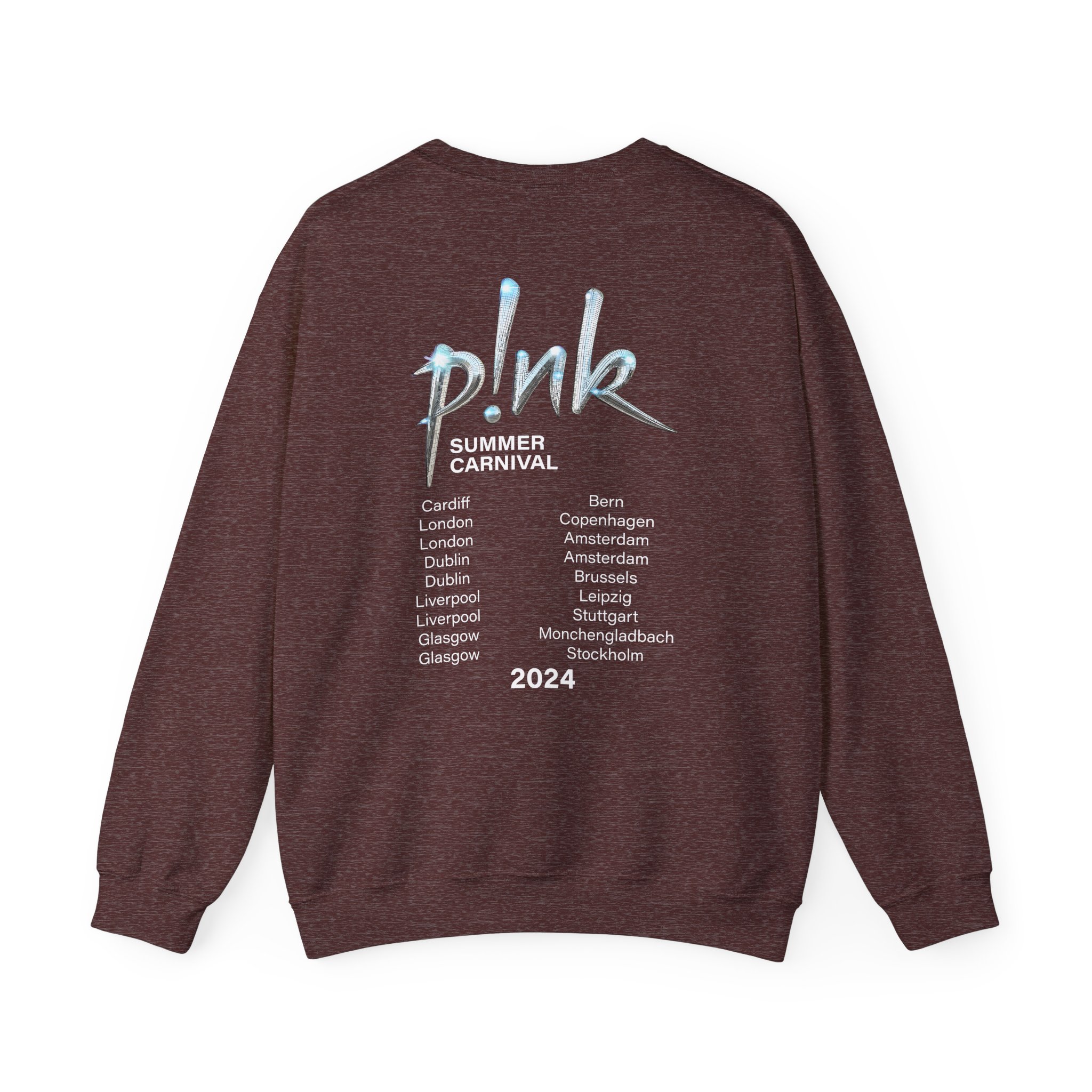 P!nk Split Tie Dye Unisex Heavy Blendâ„¢ Crewneck Sweatshirt